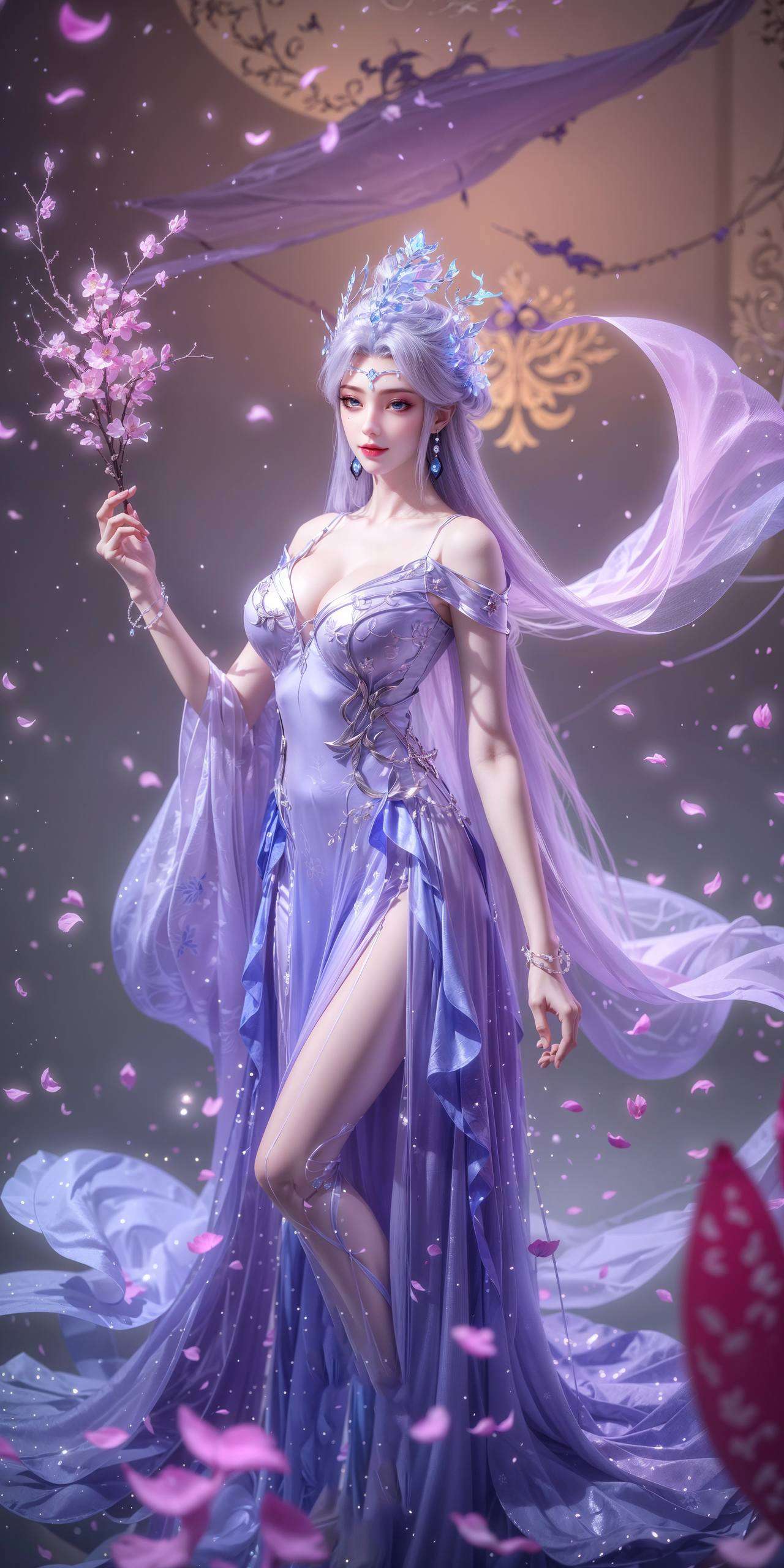 仿佛在诉说着她那不为人知的过往她的每一次转身都带着风的轻语
