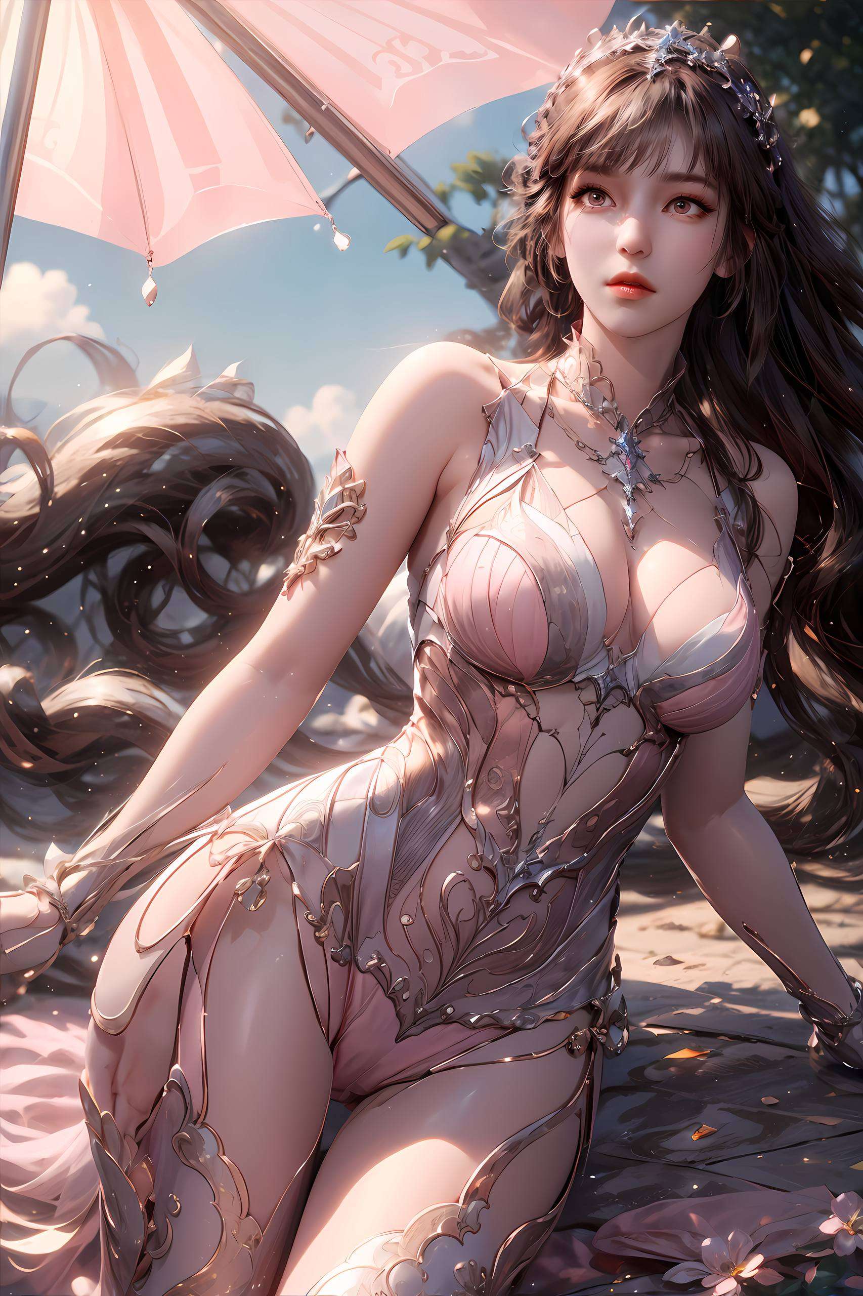 完美呈现在ins风的背景中融合了win10的现代感与国漫的古典美