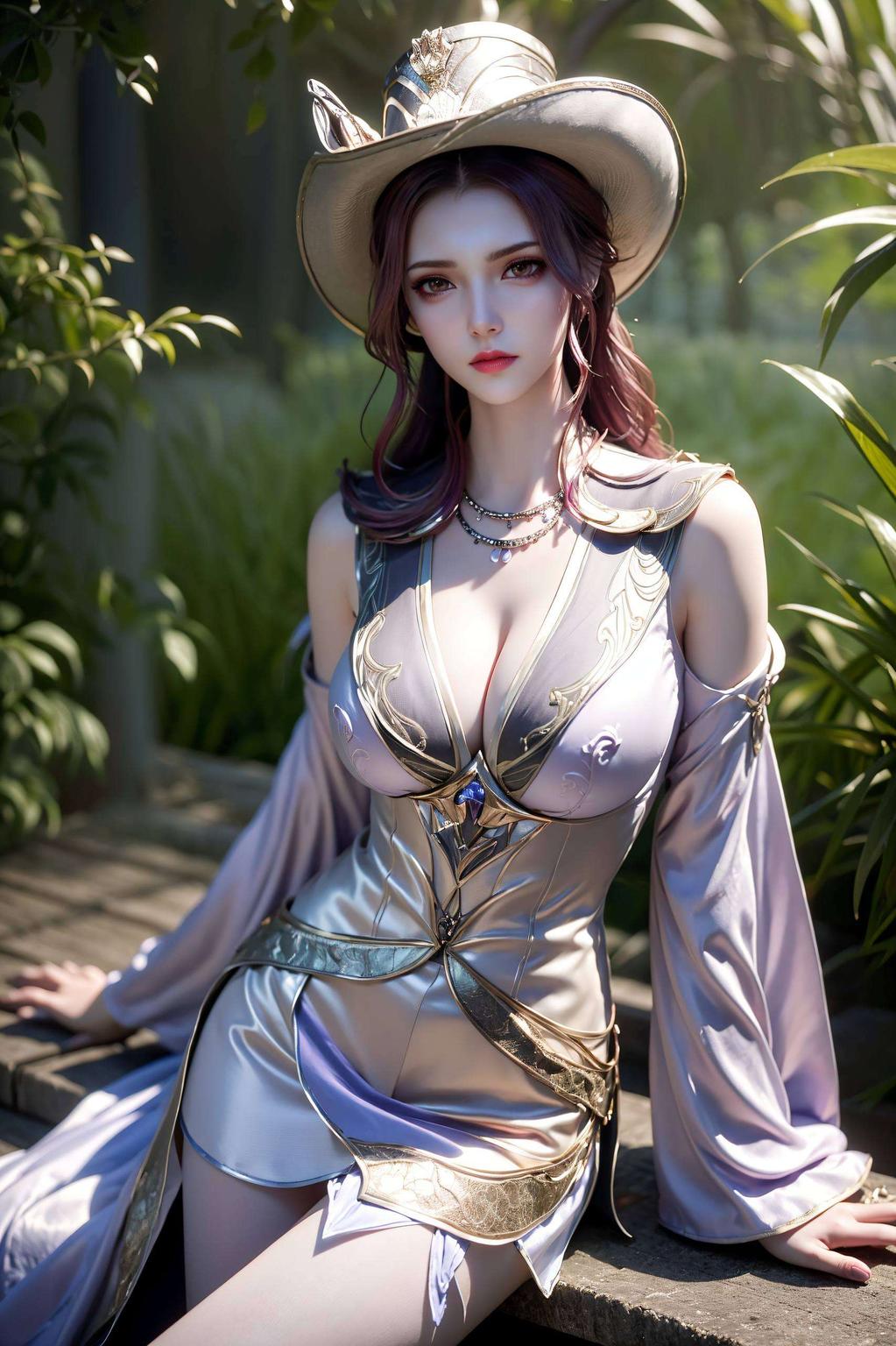 专为手机壁纸量身定制融合国漫美女花卉元素