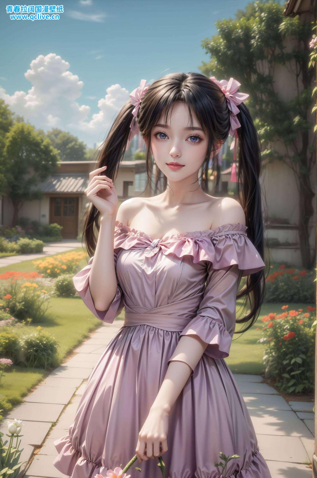 苹果国漫女生特有的温馨气息碧瑶的灵动身影跃然壁上