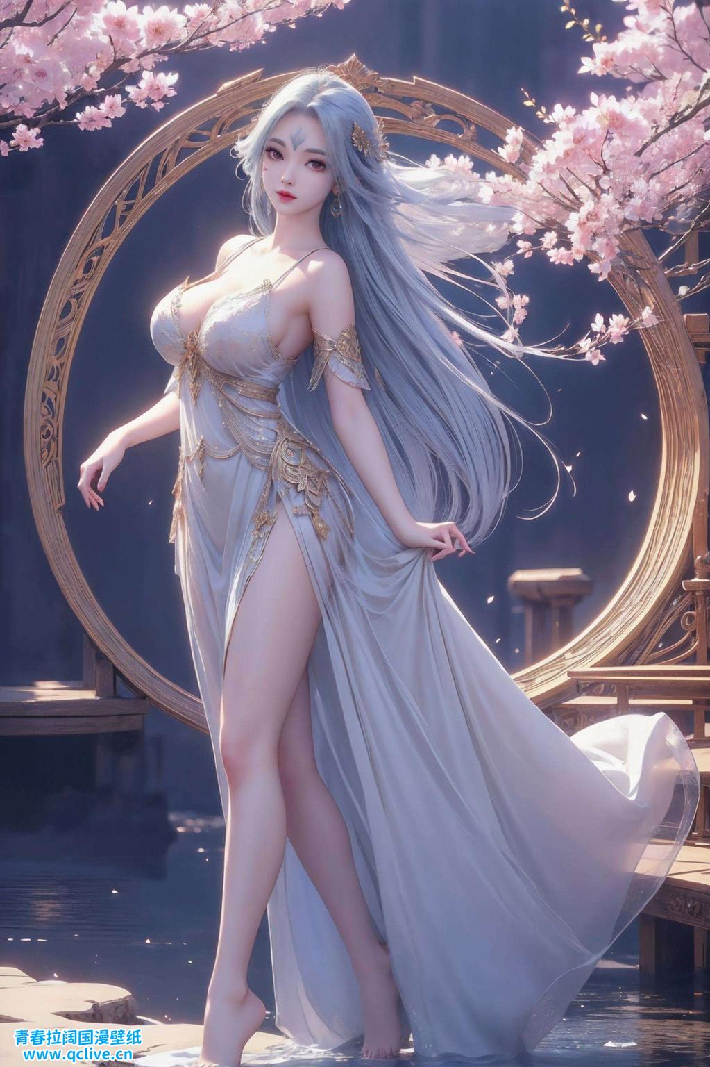 AI美女的柔美轮廓这款养眼壁纸抽象2560p