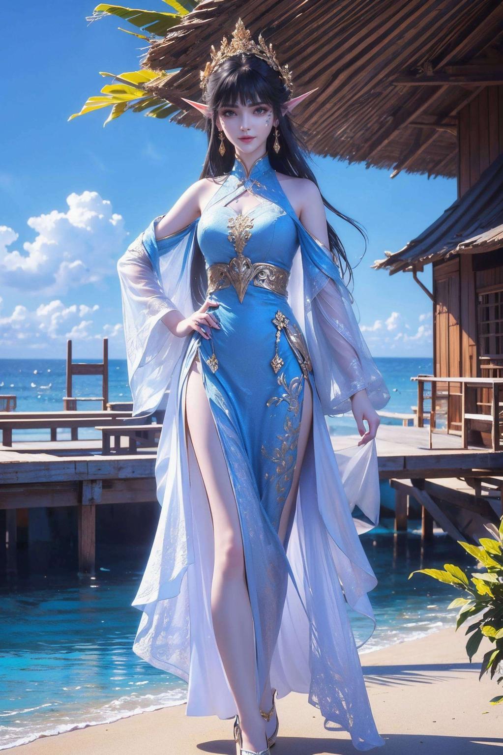 AI国漫女神温馨苹果国漫女神壁纸——看她的笑颜如春风拂面