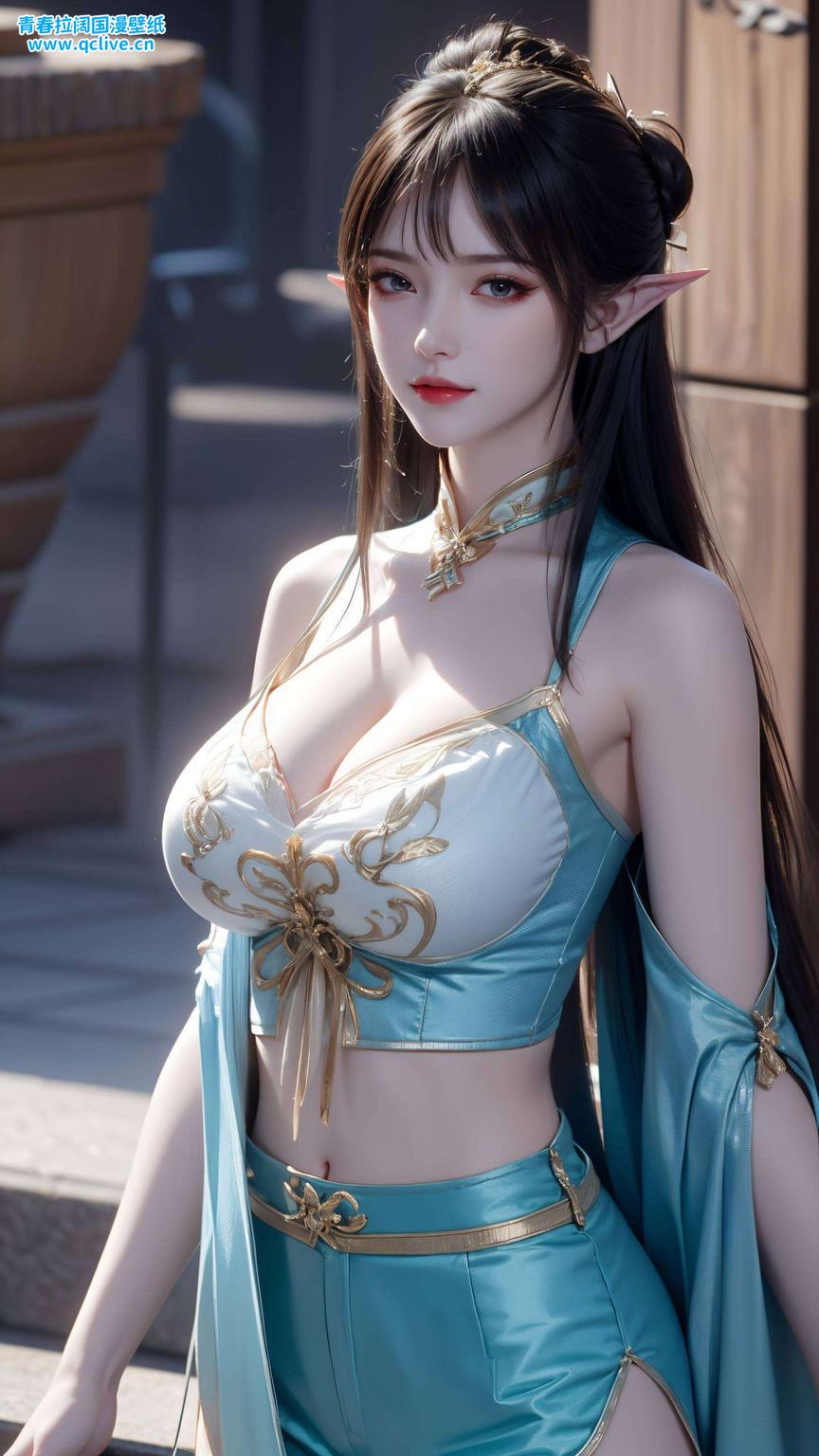 凤清儿以她优雅的姿态在温馨的平板世界里