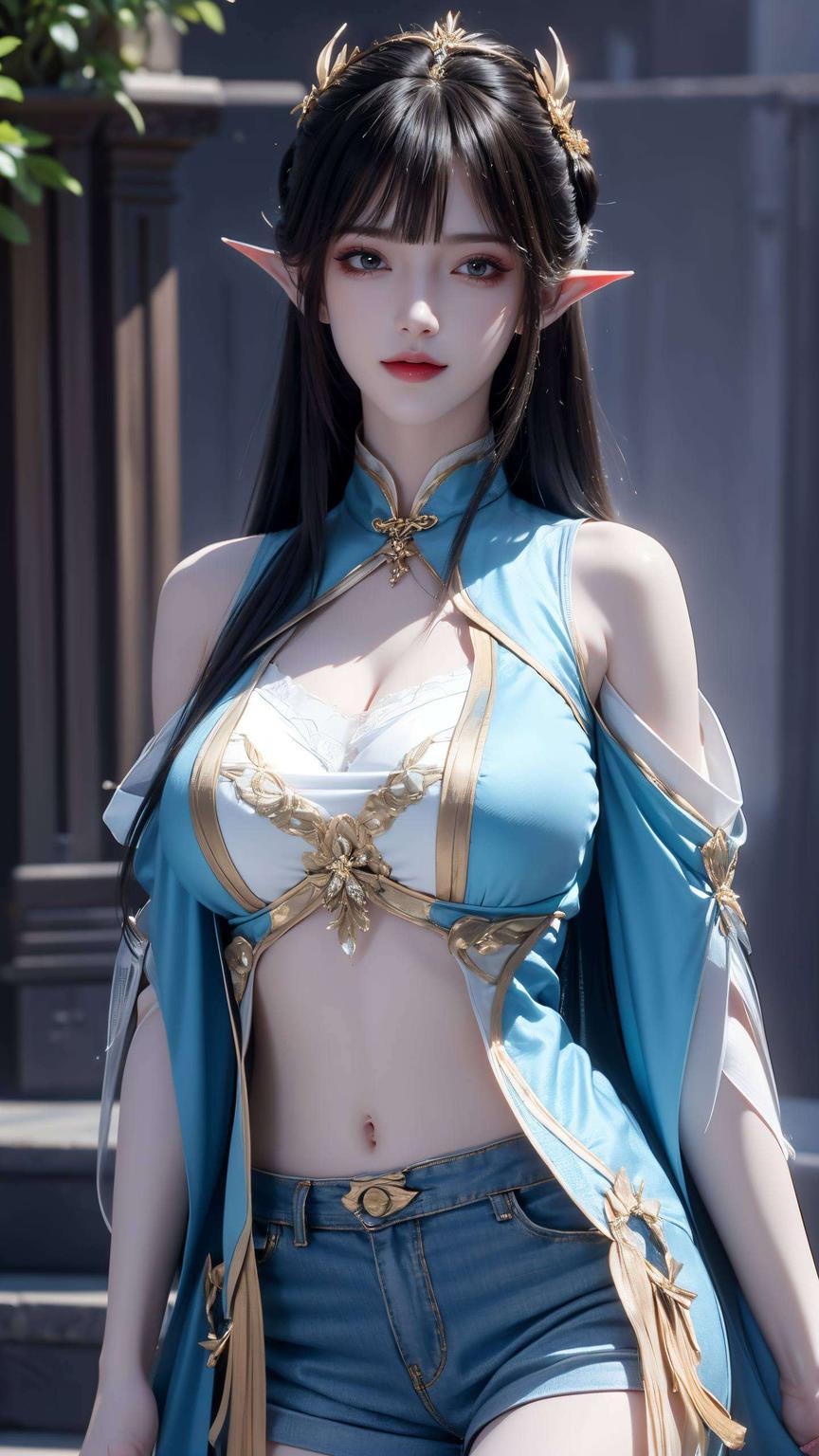 都是一次美的邂逅这款AI国漫美女渐变手机壁纸