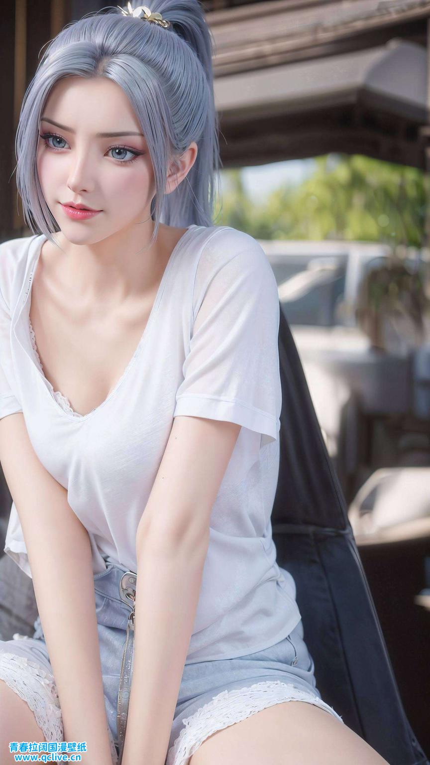 她眼神坚定跃然于这超高清的电脑壁纸之上