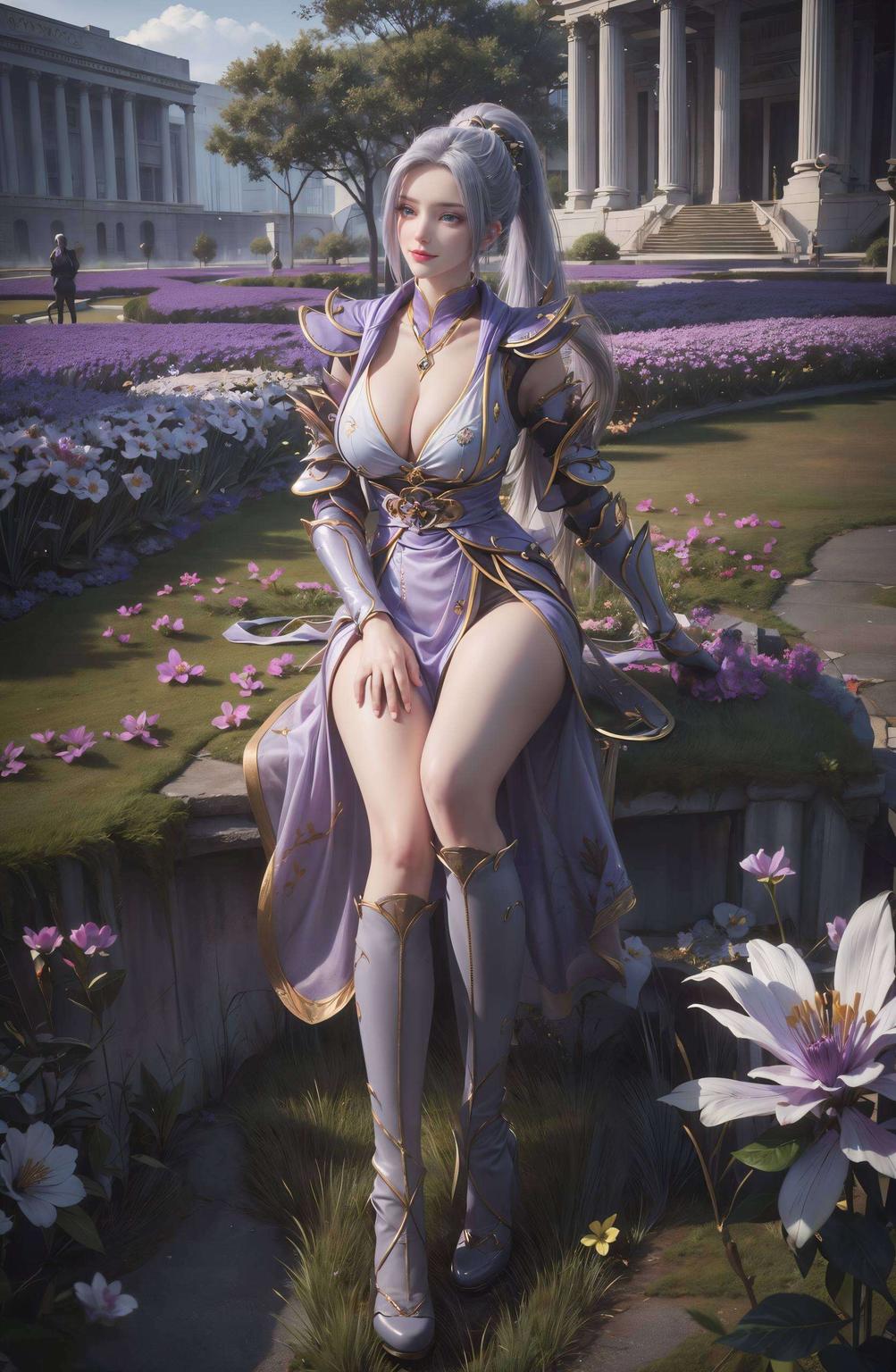每一次滑动将清新花卉与古典美人的风采巧妙融合