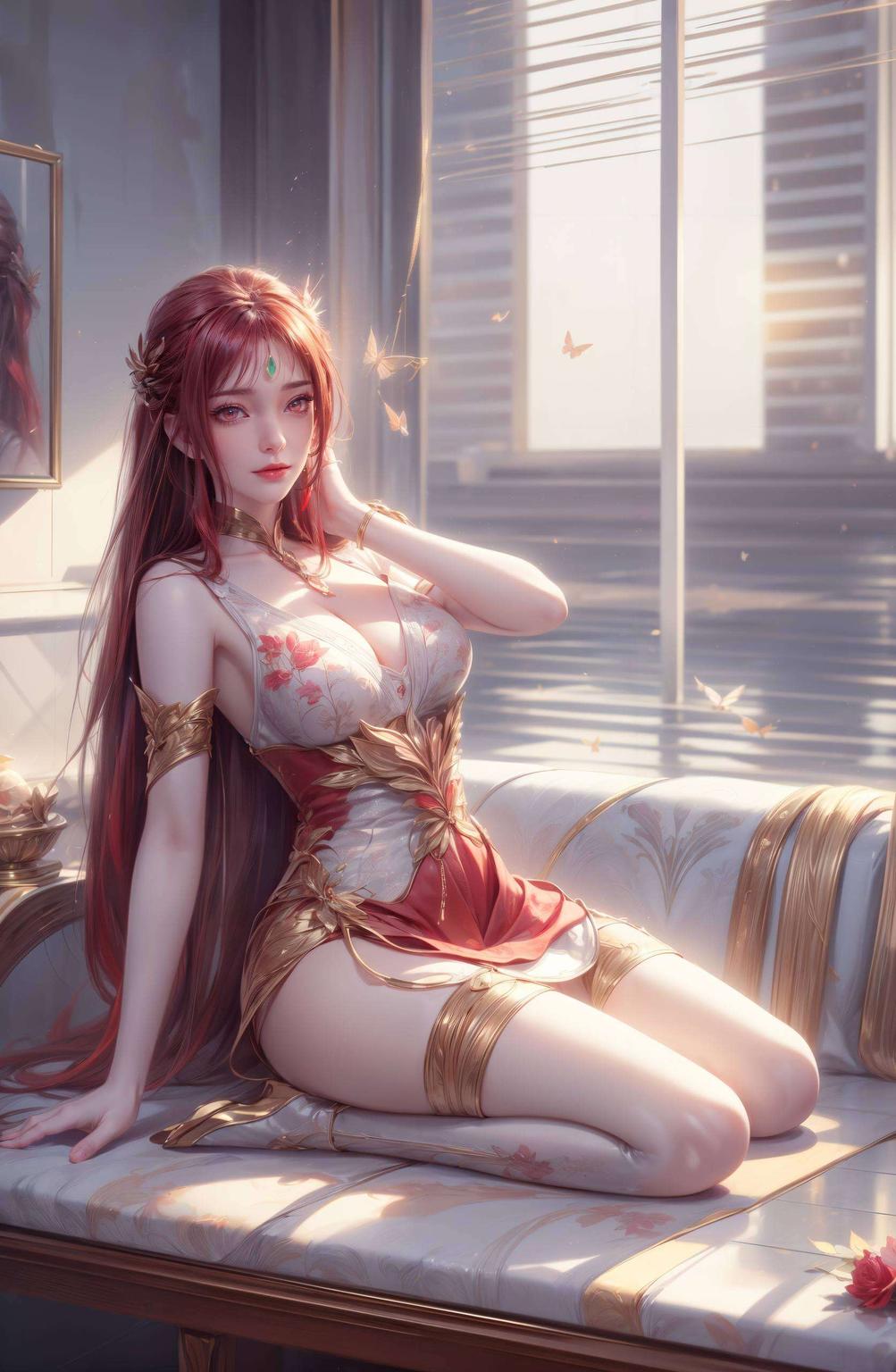 犹如火焰舞动中的华丽篇章红凰壁纸图片高清竖屏