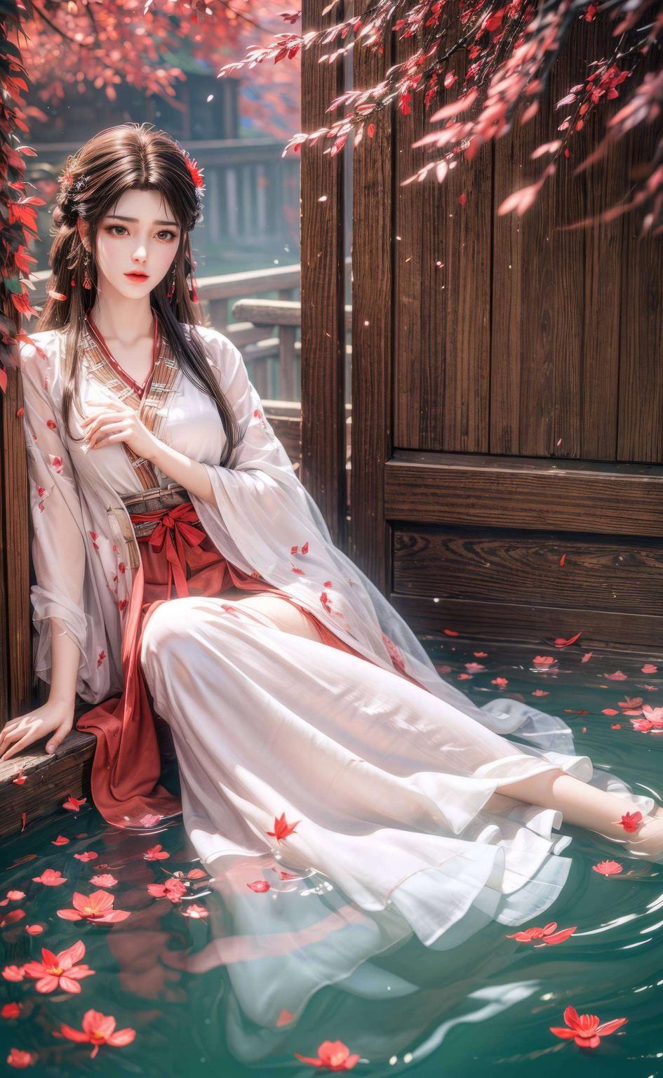 眼含星辰电脑壁纸上的她