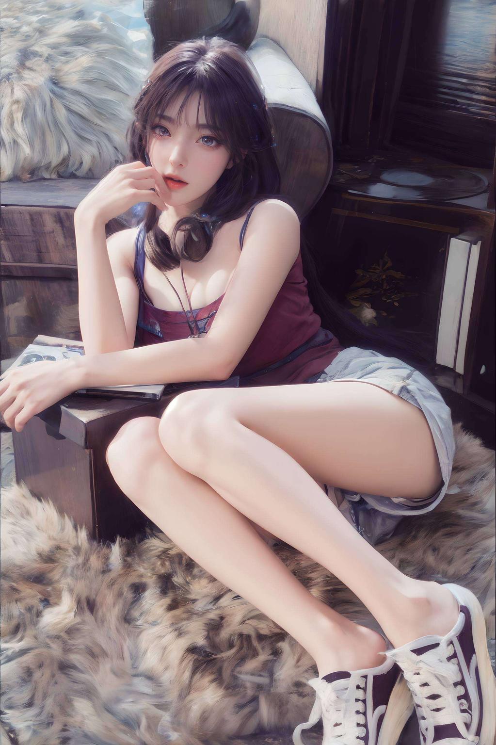 融合了神秘紫色与东方元素的iPhone AI女神——火灵儿如梦如幻