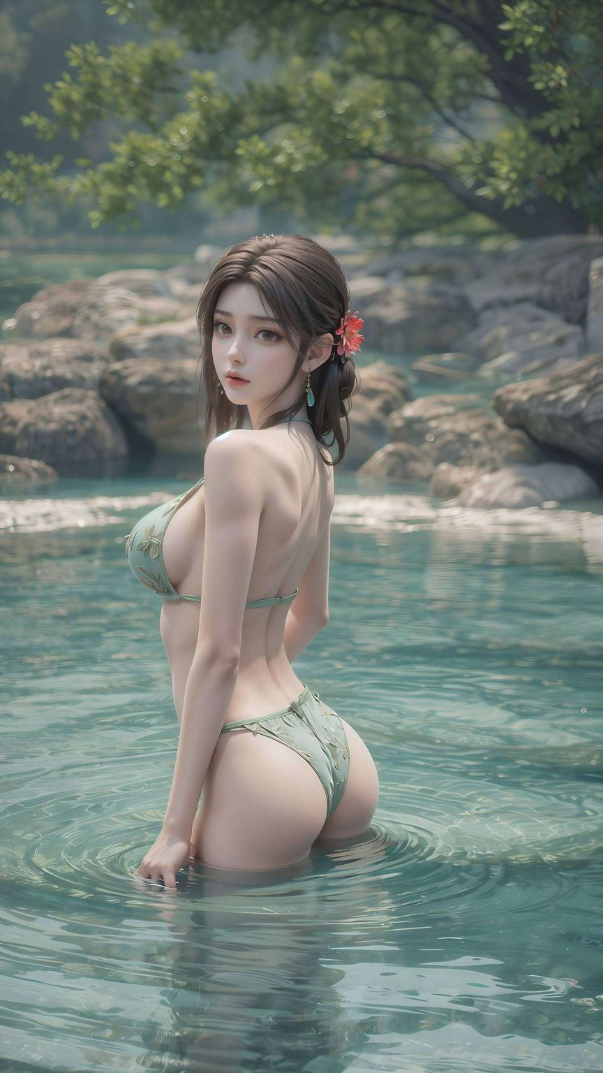 那双灵动的眼眸犹如璀璨星辰构成一幅超养眼的国漫美景