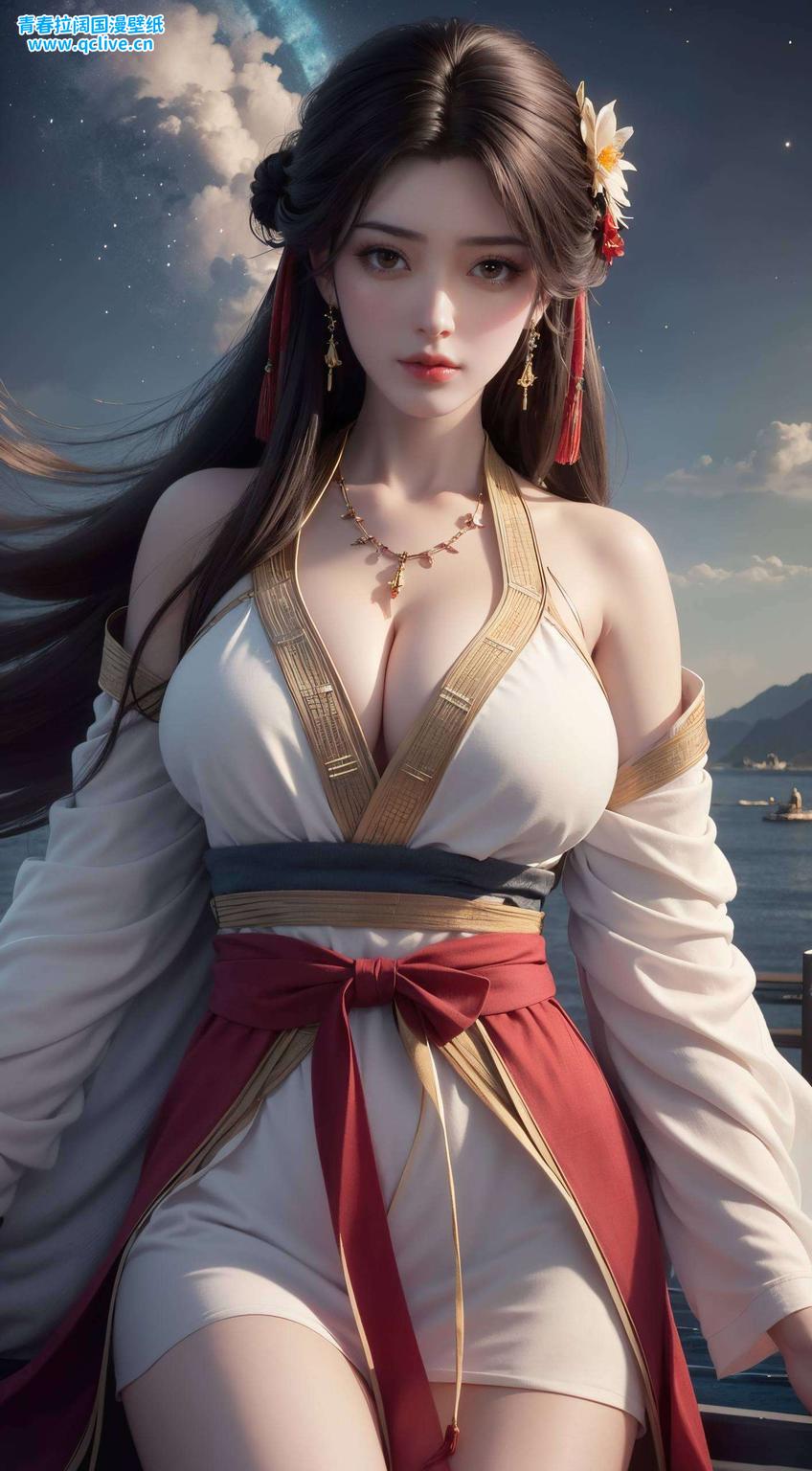 在绚丽的国漫世界中这款以侘寂风格打造的石昊与火灵儿重逢壁纸