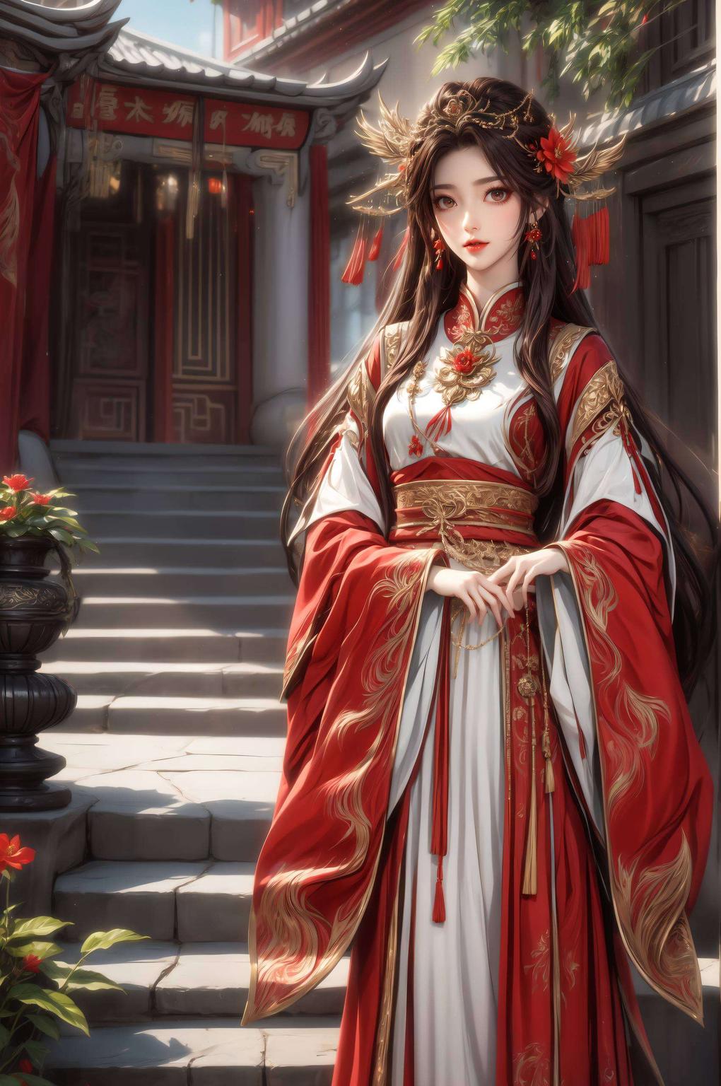 成为了高清壁纸的绝美主角火灵儿以其独特的民族风情