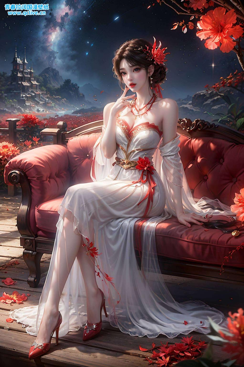 眼中闪烁着不屈的光芒以火灵儿为主题的国漫女生壁纸