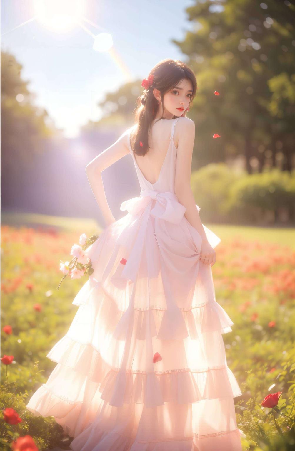 为你的手机增添一抹动漫风情这款AI国漫美女纹理手机壁纸