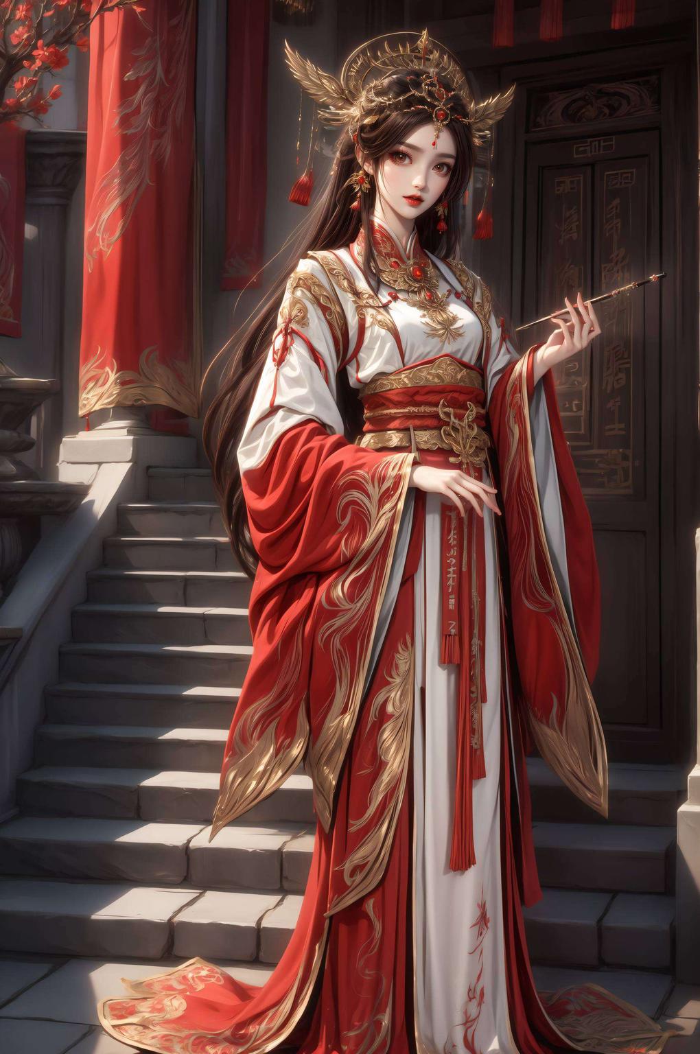 这幅极简壁纸将国漫之美融入1920x1080的细腻分辨率中红衣飘扬