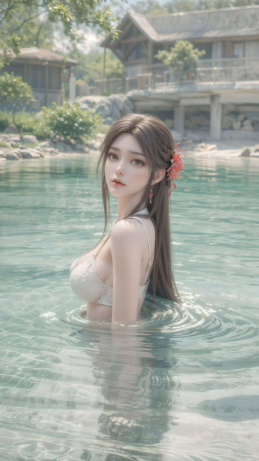 搭配紫色碎花背景既浪漫又充满活力