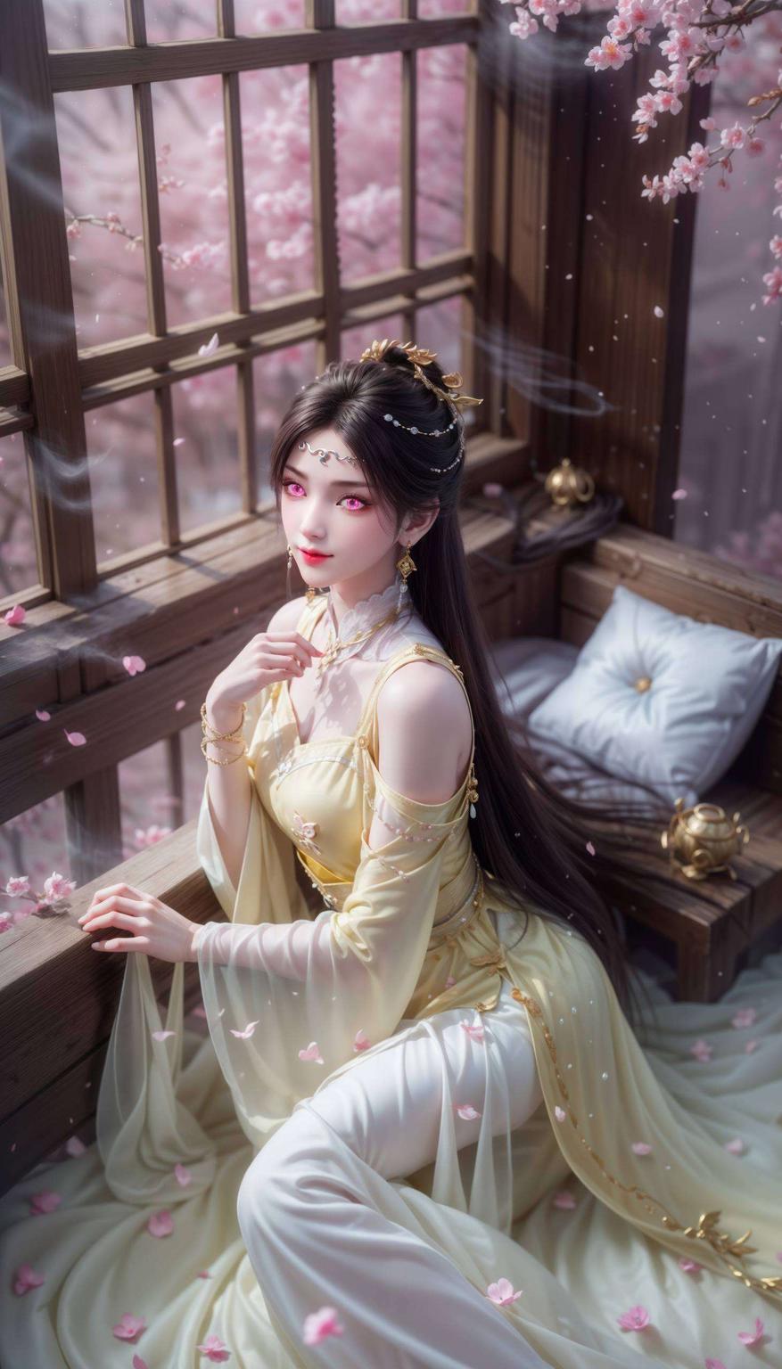 这款极简风格的桌面布置以高清画质捕捉了金瓶儿的每一个细节