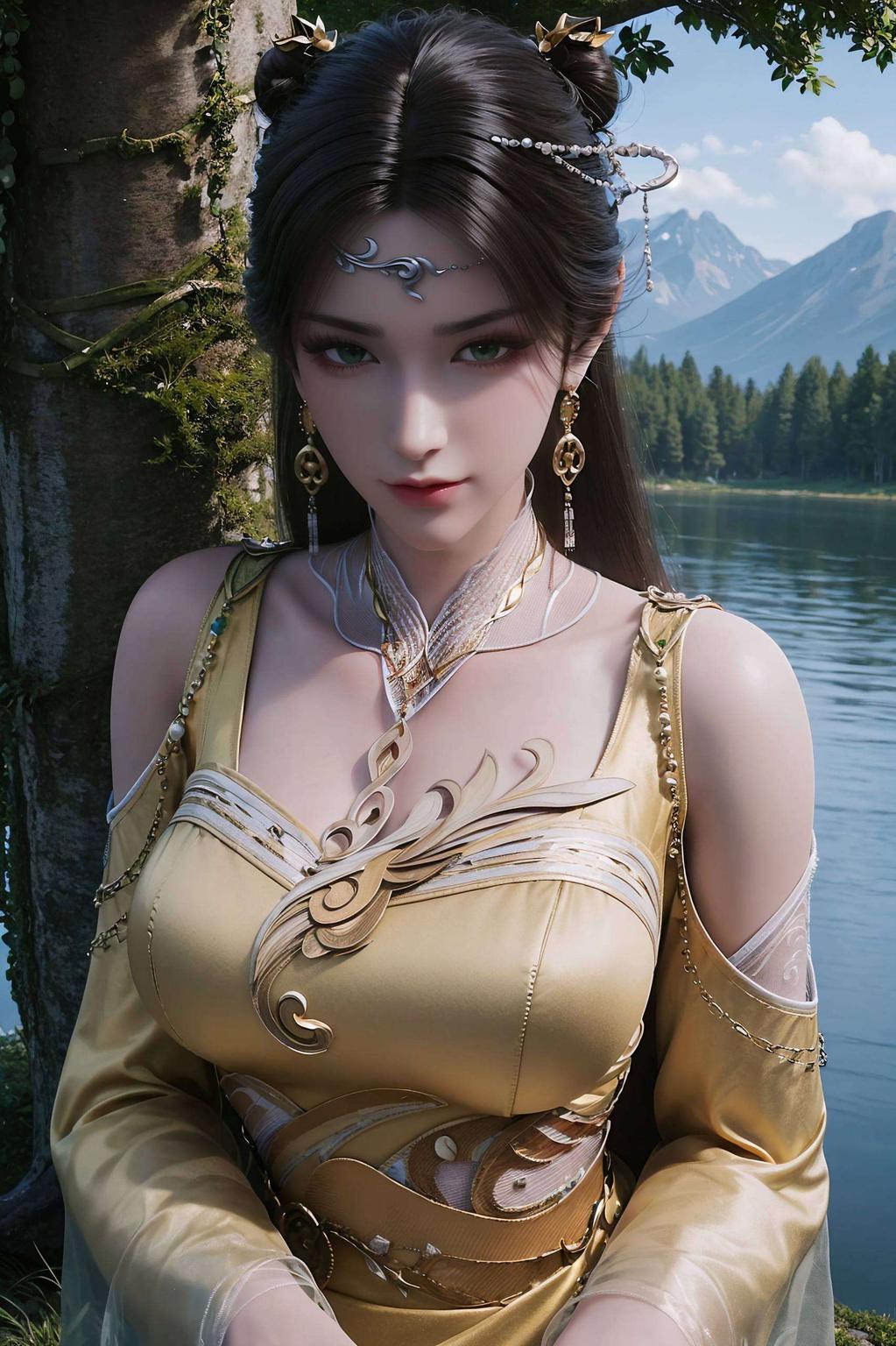 金瓶儿的美貌与气场这款AI绘画的御姐美女金瓶儿壁纸