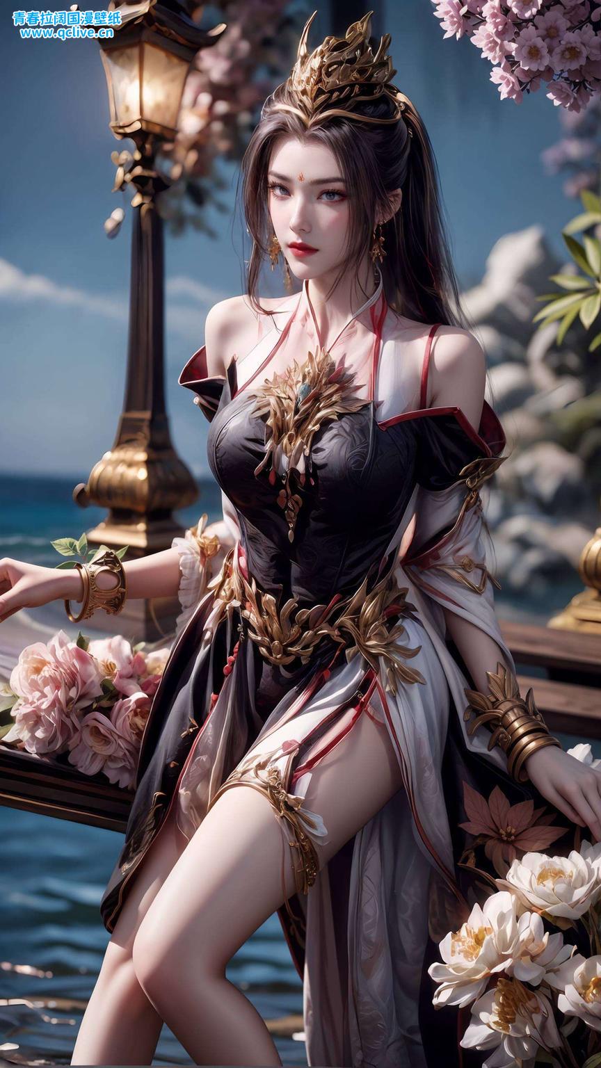 以苹果国漫女神酒玖师叔的横屏形象为主题为你的桌面带来独特的视觉享受