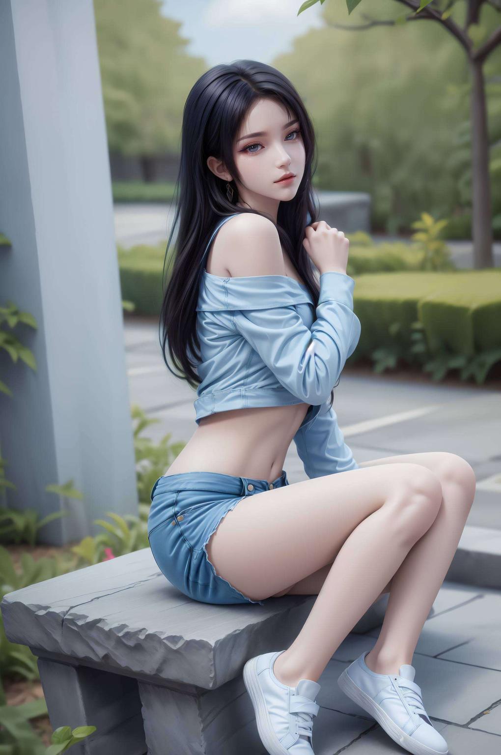 让九幽雀的灵动之美这款精美桌布风格的PC国漫女神壁纸