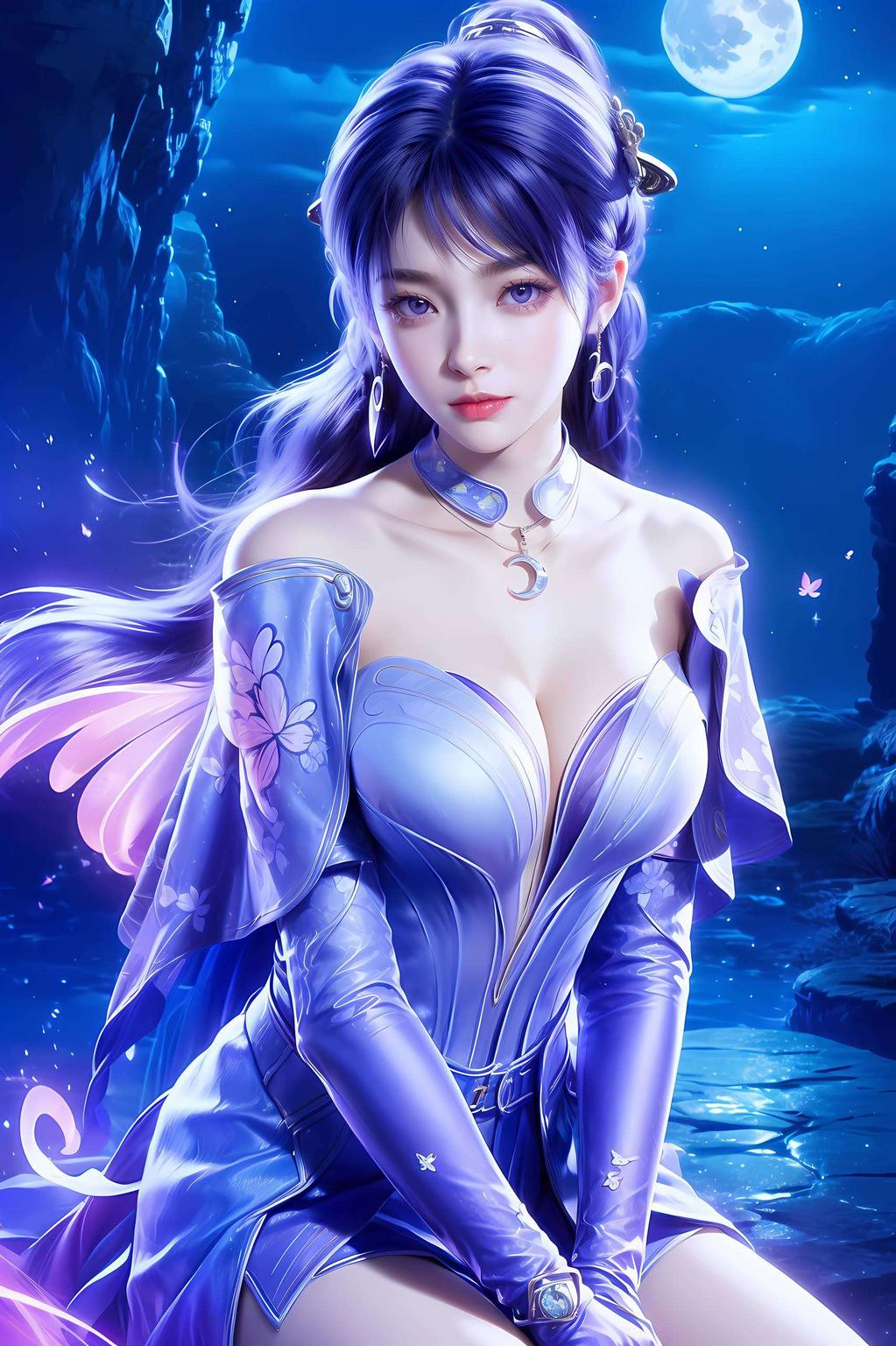 背景图片尽显国风韵味那抹如月光般清冷的紫