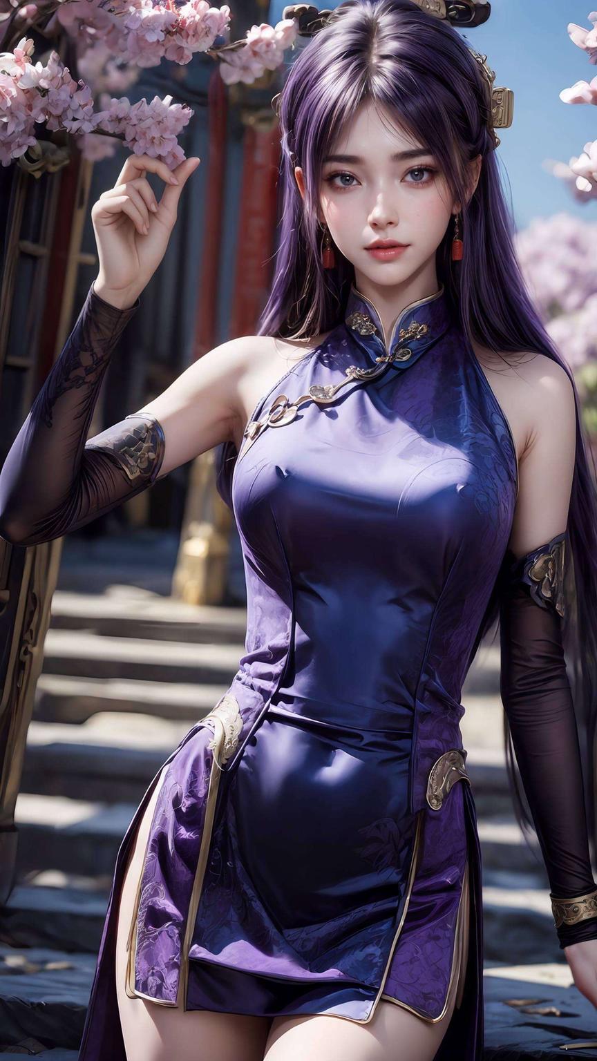 国漫美女姬紫月壁纸为你的电脑桌面增添一抹独特韵味