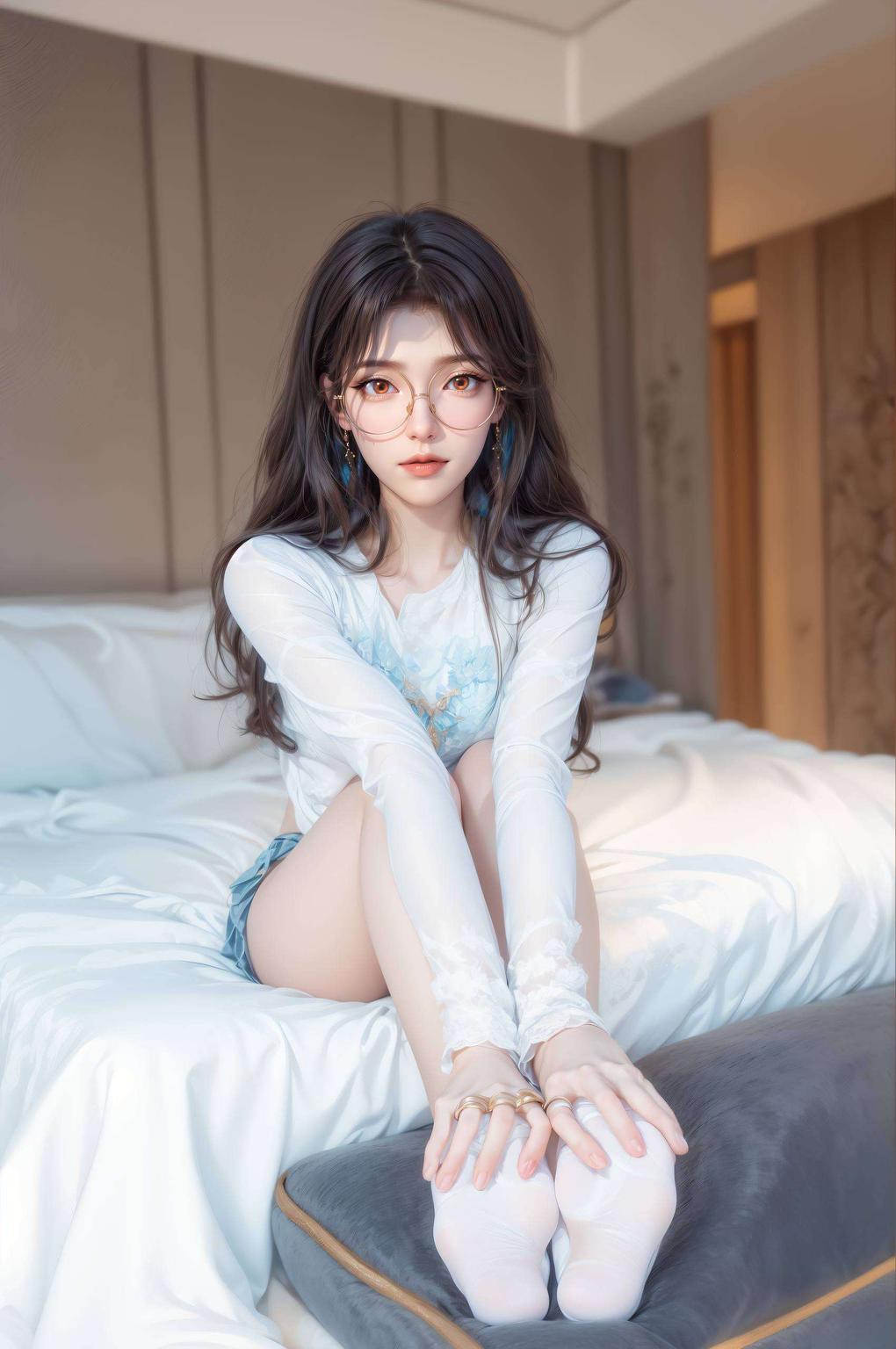 搭配AI国漫壁纸的渐变色彩橘子姐的甜美笑容