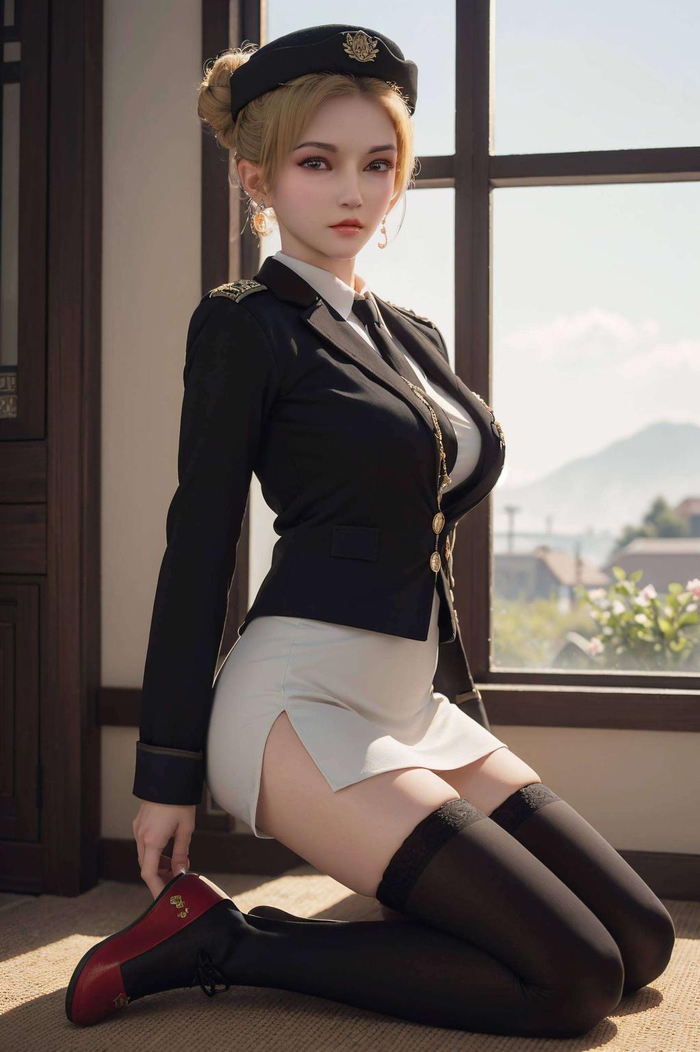 每一个线条都彰显着她的英勇与柔美这款高清AI人物特写壁纸