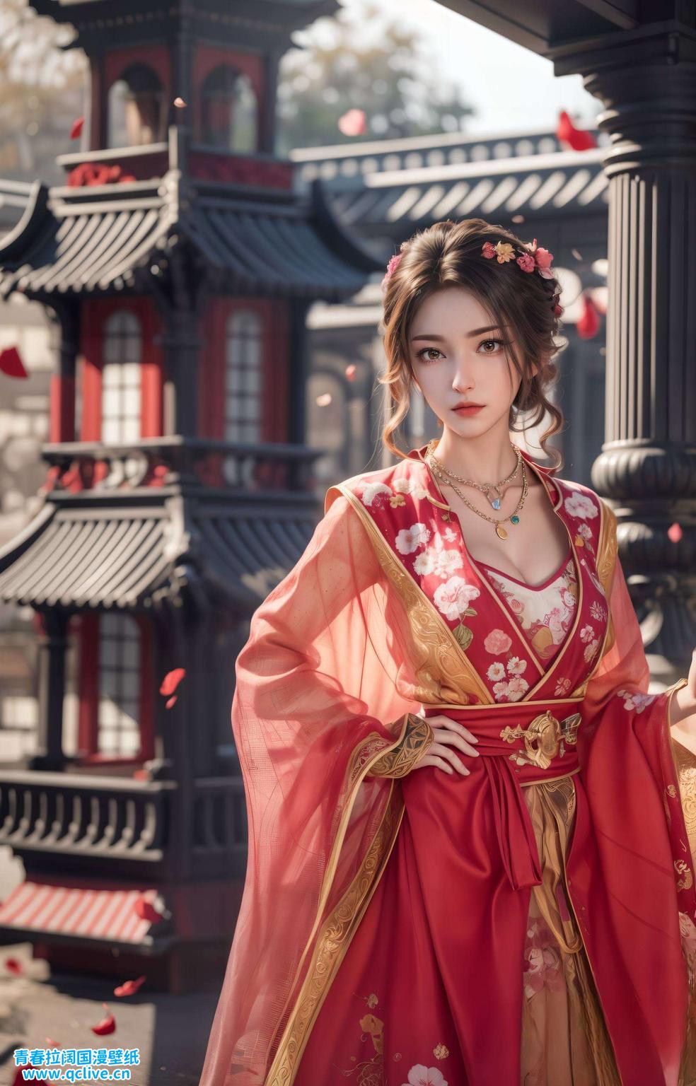巧妙融合了几何元素让李寒衣的美丽形象跃然纸上