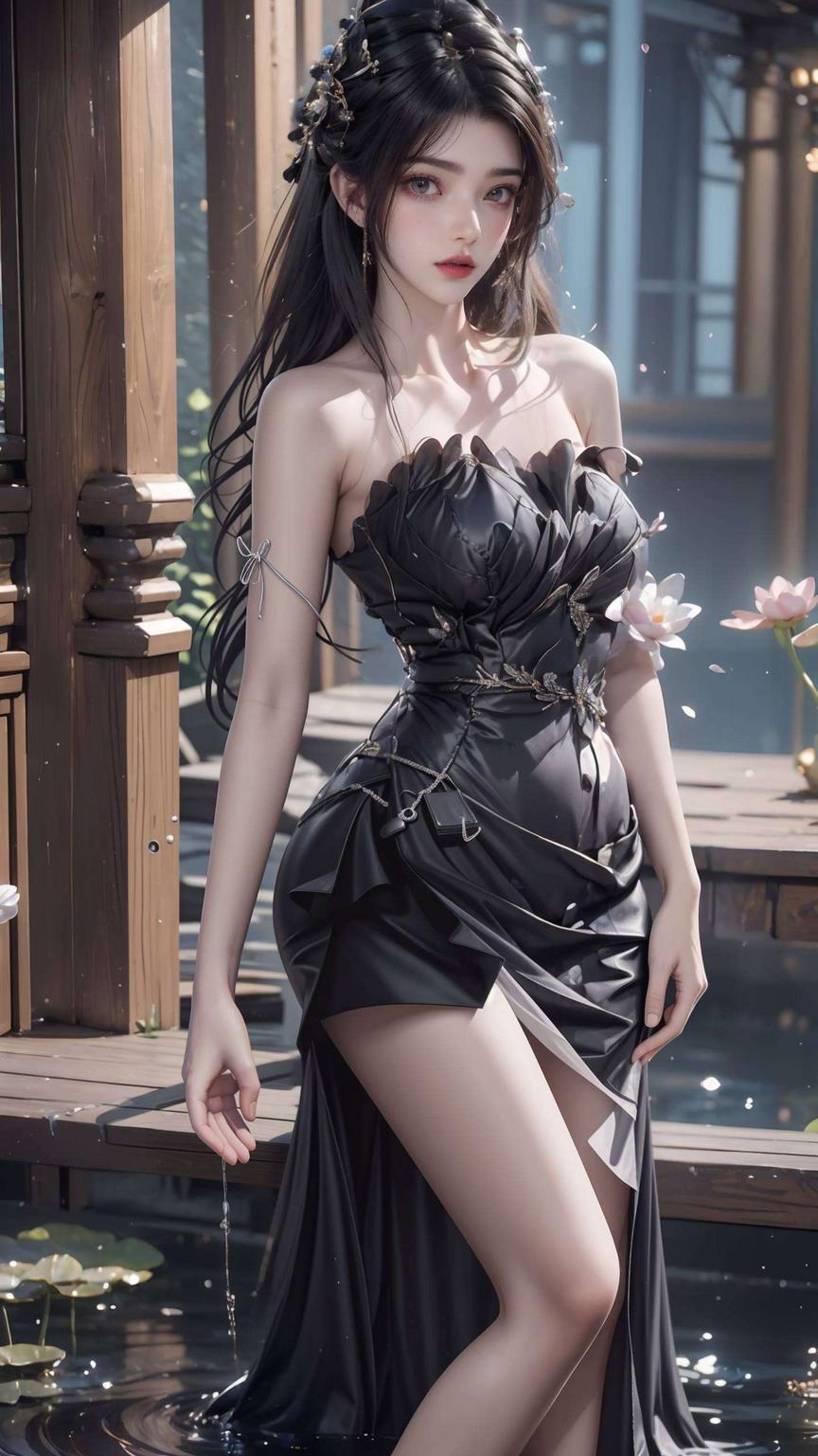 以其细腻的笔触和超高清4K分辨率这款AI国漫女神李慕婉美甲图片壁纸