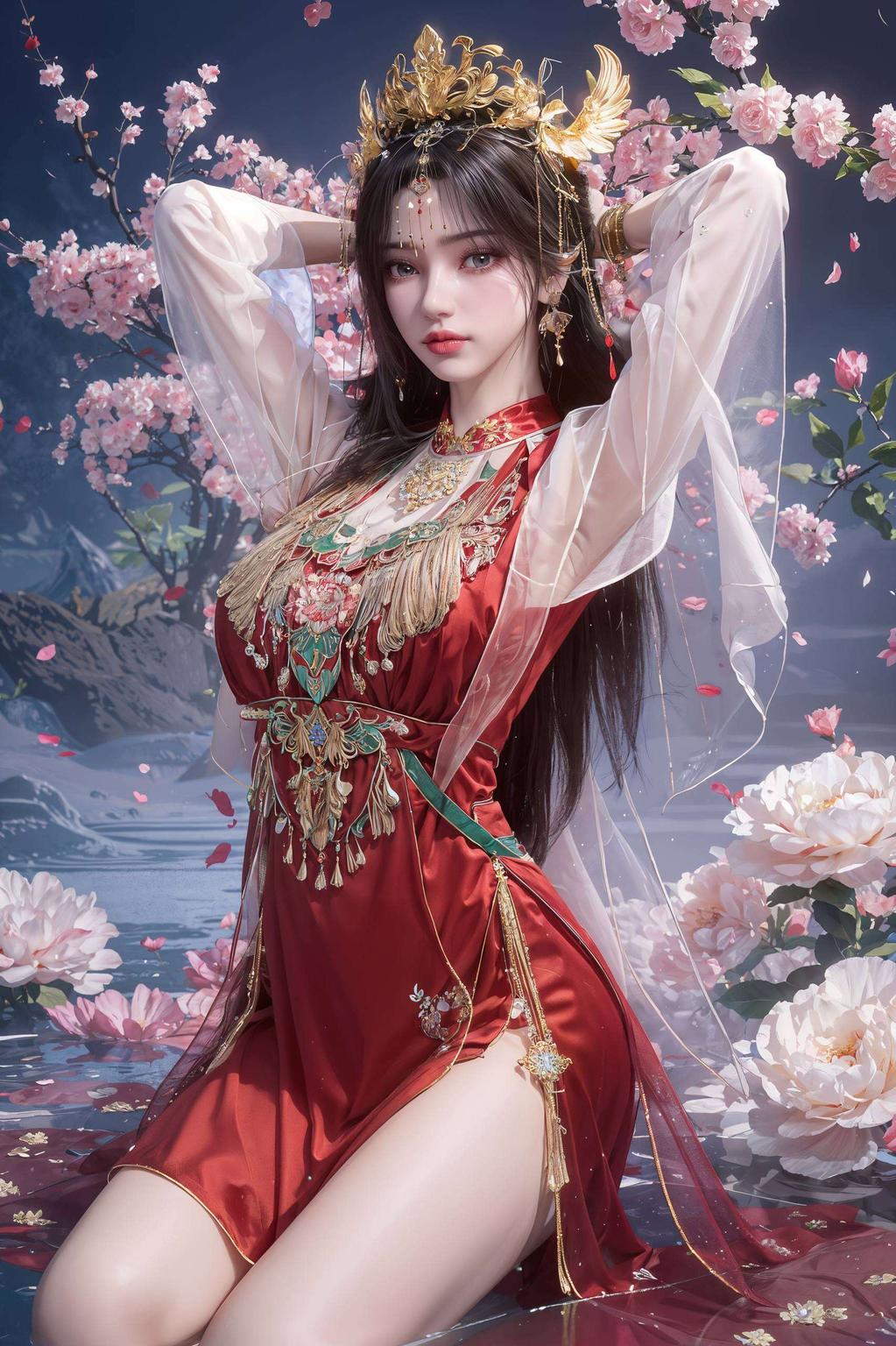 将清新的绿意与古典美完美融合这款绿色超好看的iPhone国漫美女潮图壁纸
