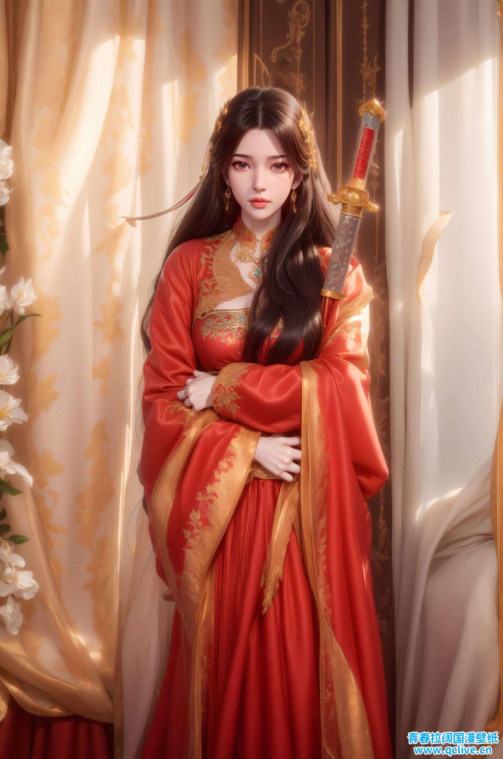 以国漫美女李慕婉为主题精心打造出一幅4K超清壁纸