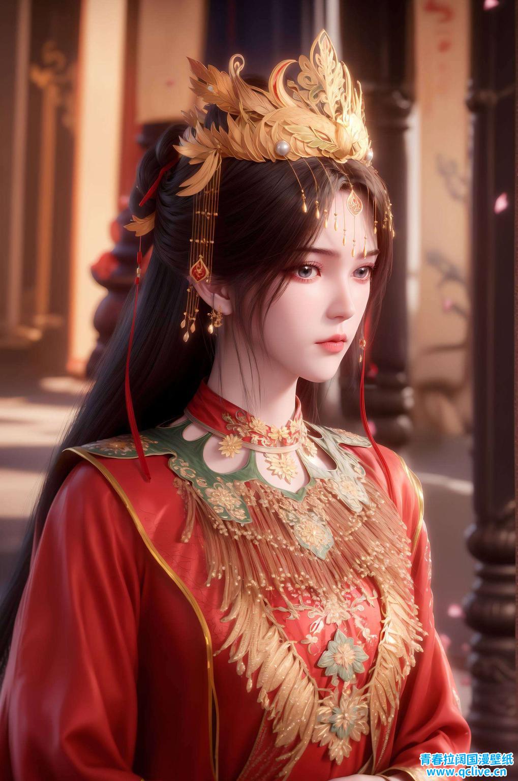 清新色调让人眼前一亮将国漫美女的柔美风姿与电脑护眼主题完美融合
