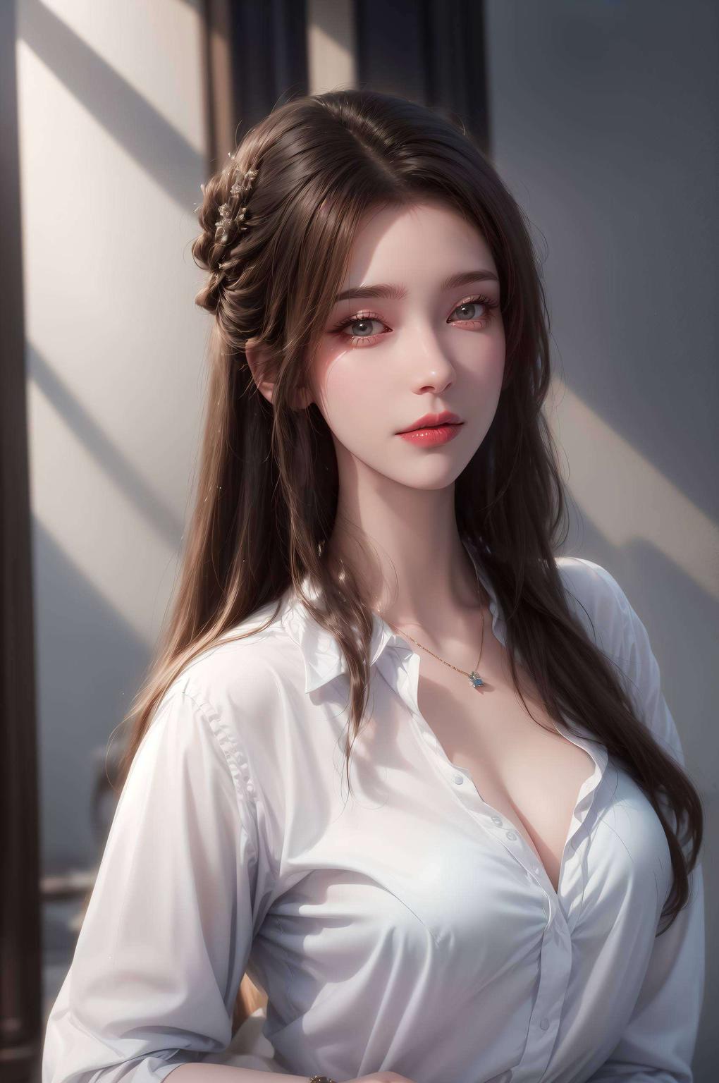 她轻柔地趴在壁纸之上将优雅与活力完美融合