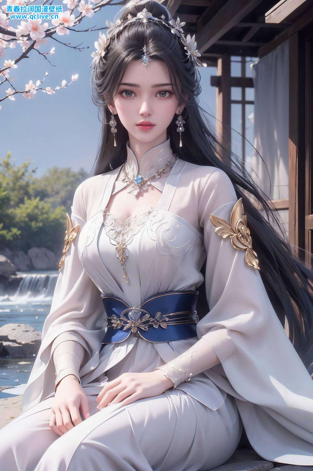为你的手机壁纸增添一抹温柔的国漫风情身着精美绝伦的喜服