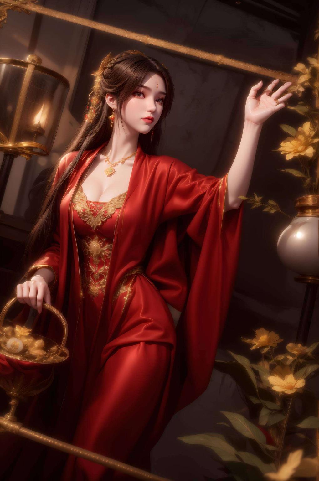 全屏AI绘画动作素材免费壁纸合集带你领略国漫之美！李慕婉婚照高清壁纸感受国风动漫的独特韵味