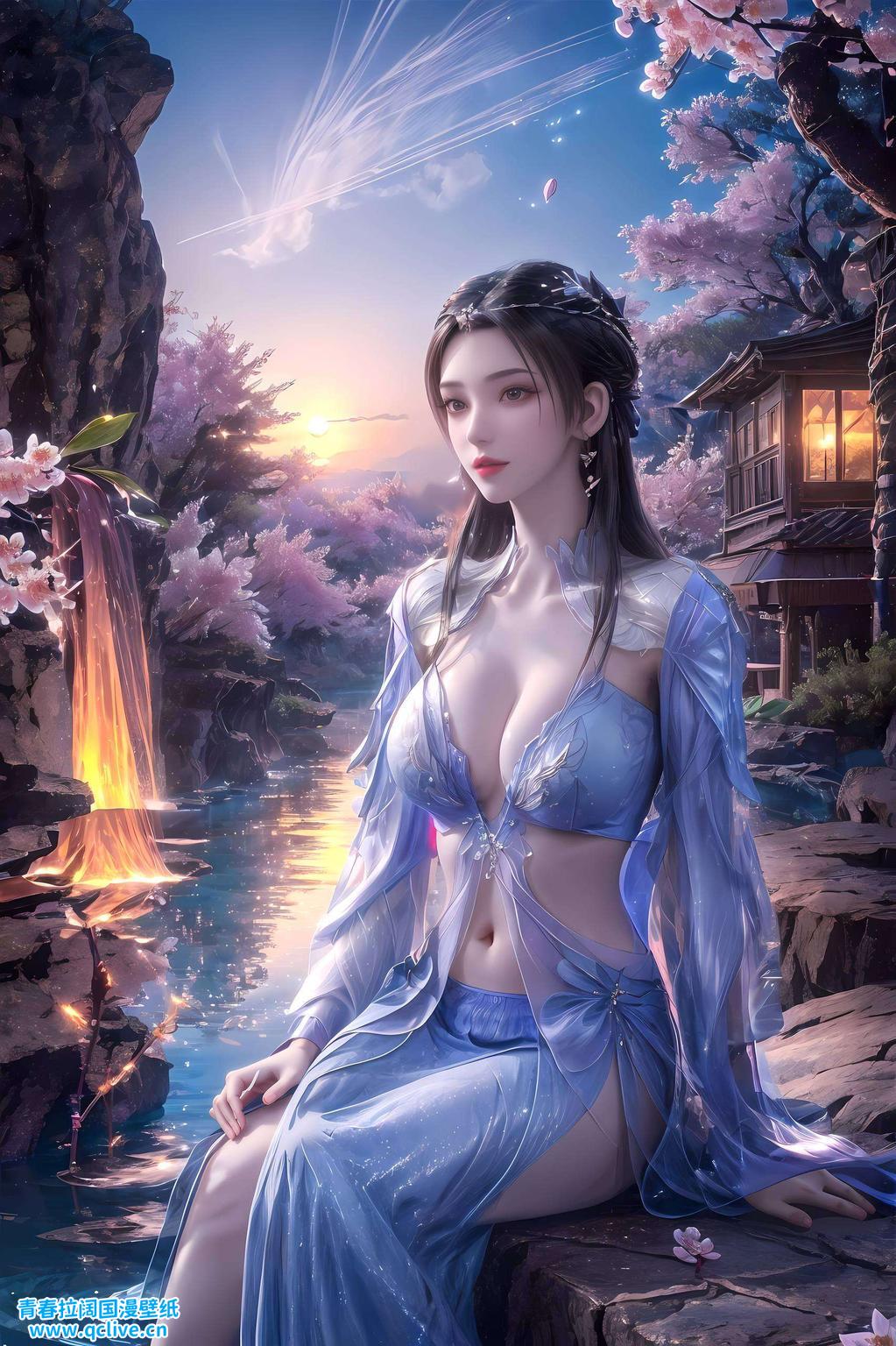 映衬着她的仙姿每一次眨眼都是逆光中的绝美高清