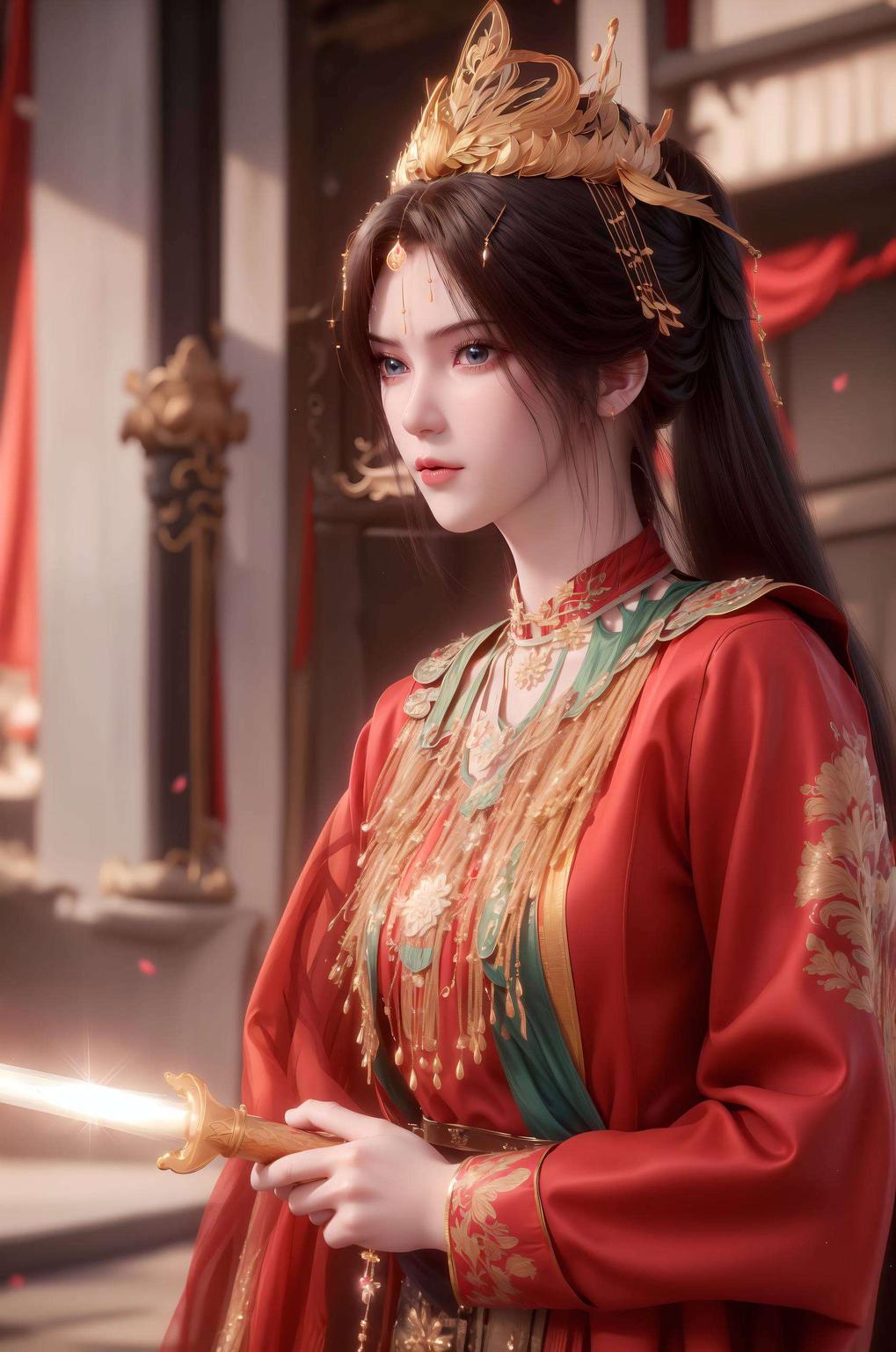画中是国漫女生的完美诠释