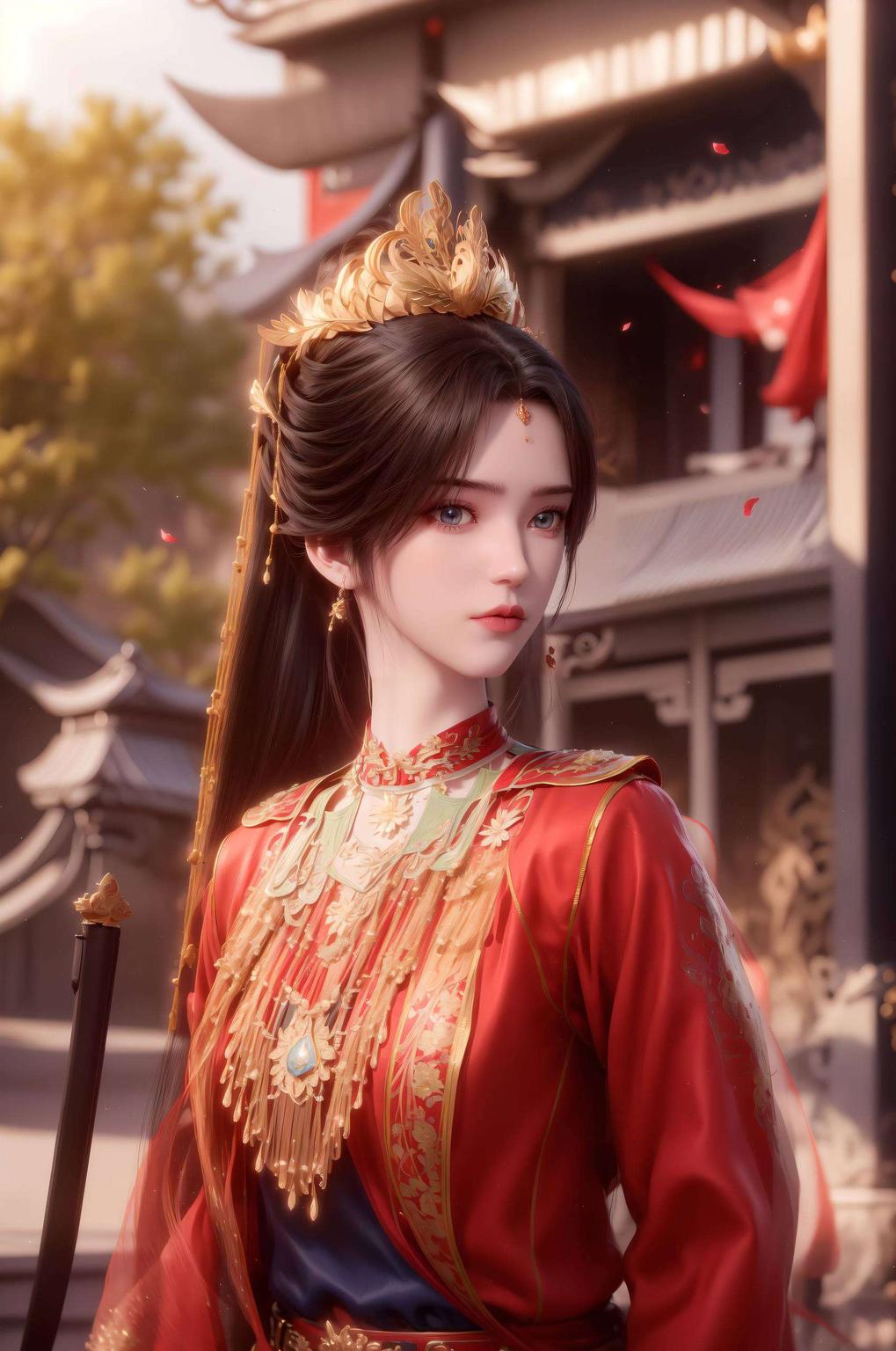 每一个细节都栩栩如生细腻描绘出她的柔美风姿