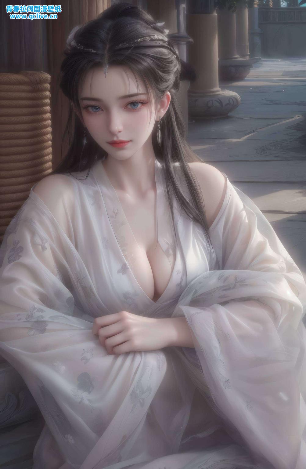 这款AI国漫美女艺术风格4K高清古风漫画壁纸为你的桌面增添一抹清新雅致的气息