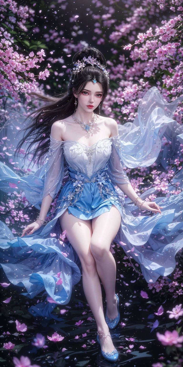 每一帧都是动漫的灵动与国漫的深情交融她的身影在唯美对称的平板宽屏壁纸中舞动