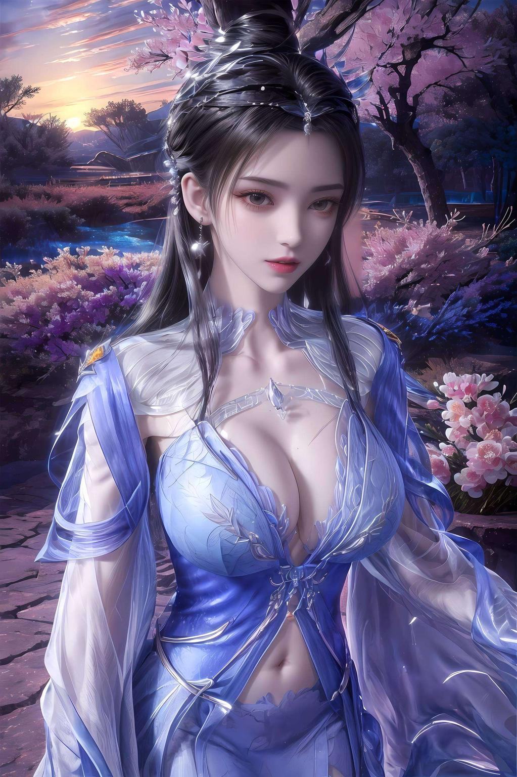 让你的手机瞬间变身二次元画廊以AI绘画技术捕捉了李慕婉的每一种迷人姿势