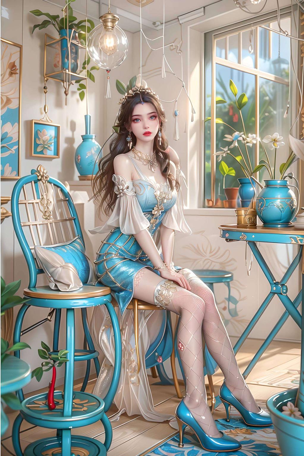 AI绘画角色笑容素材免费壁纸下载4K高清免费下载