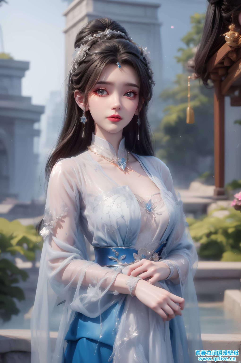 单色粉色渲染运用AI绘画技术