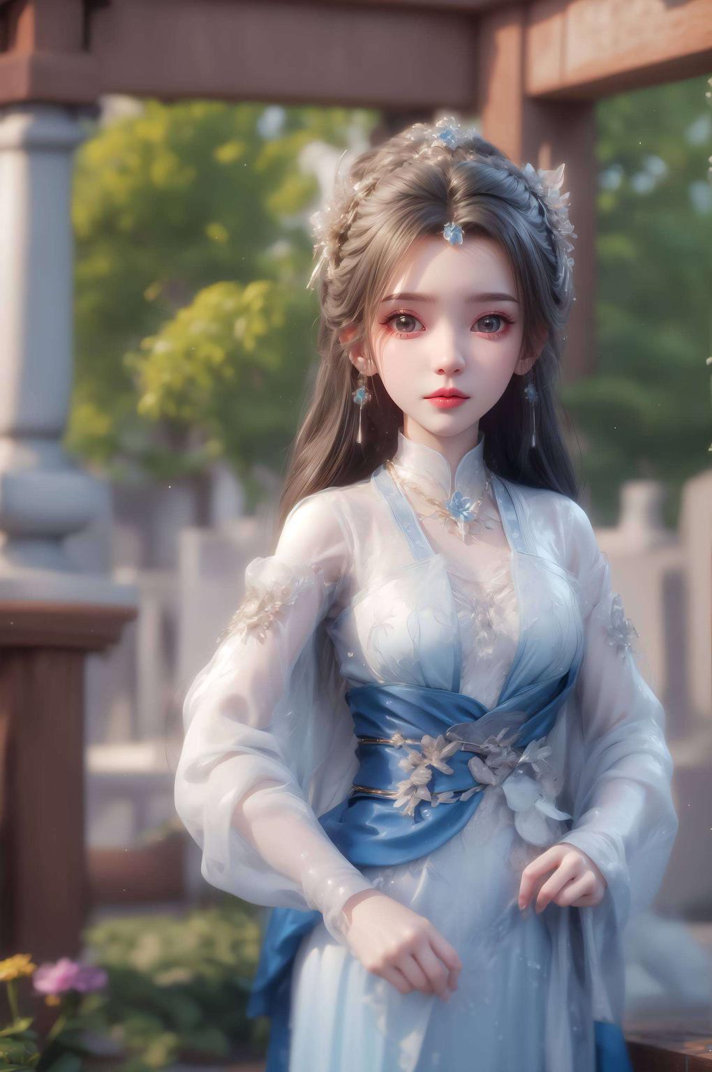 李慕婉的国漫形象跃然于宽屏壁纸之上在这个充满感伤的手绘世界里