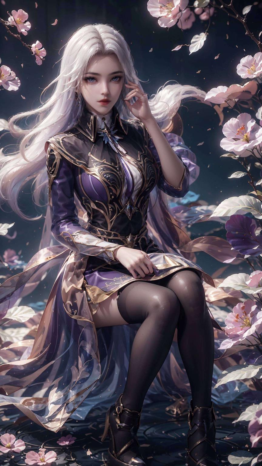 这款国漫美女桌面背景将带你领略别样风情为你的手机增添一抹深邃魅力