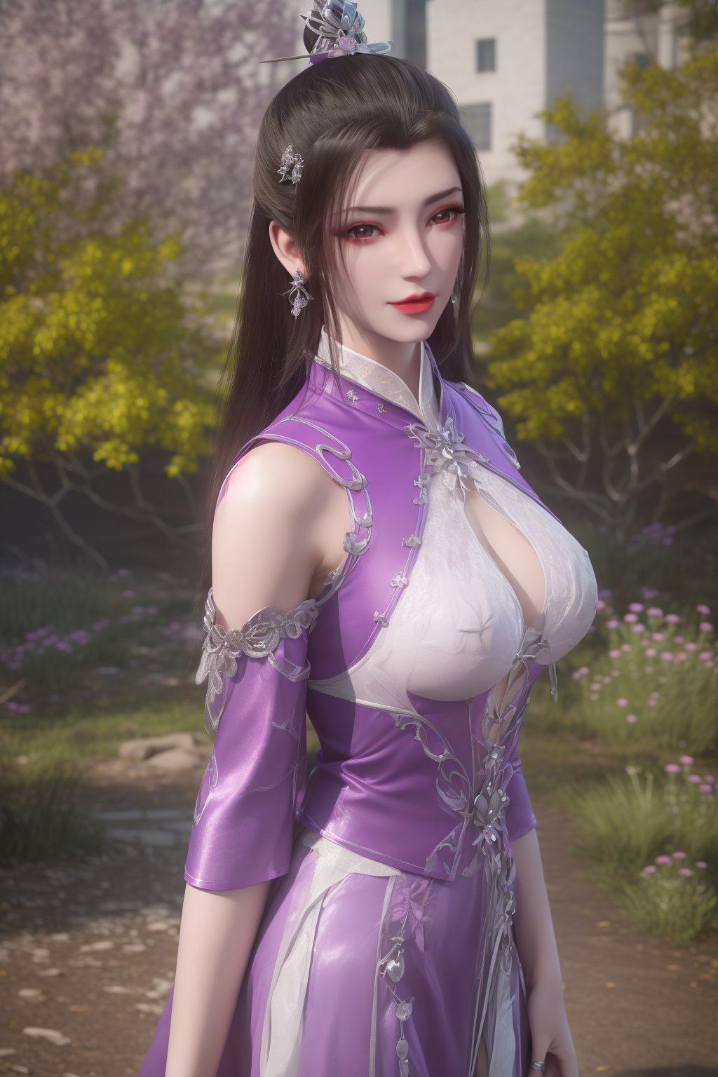 这款超还原极简壁纸以国漫美女柳眉的清凉照片为灵感