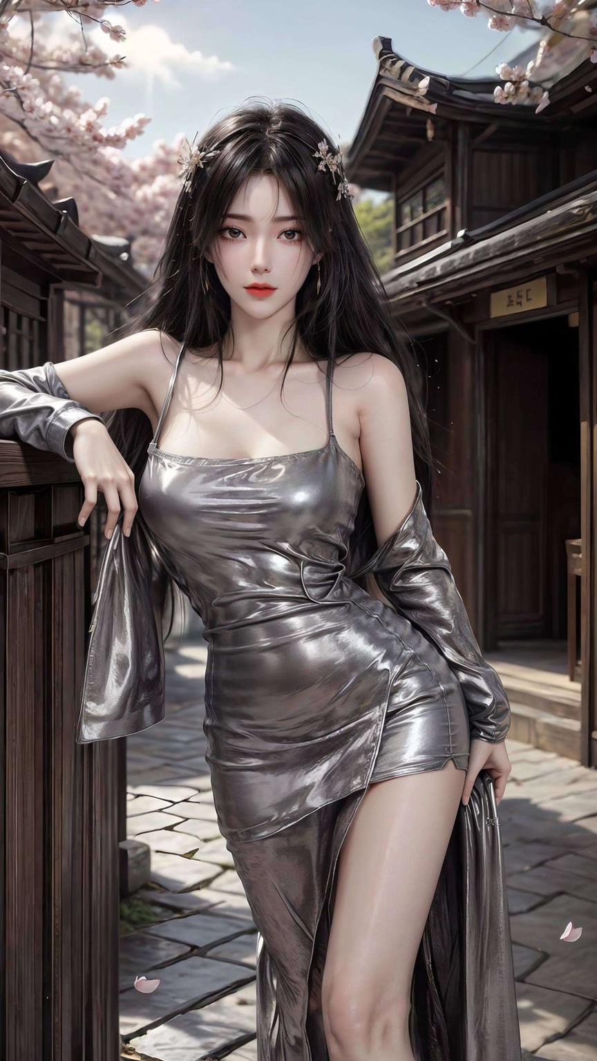 让柳神的甜美陪伴你的每一天将动漫美女柳神的魅力与古典建筑的美感完美融合