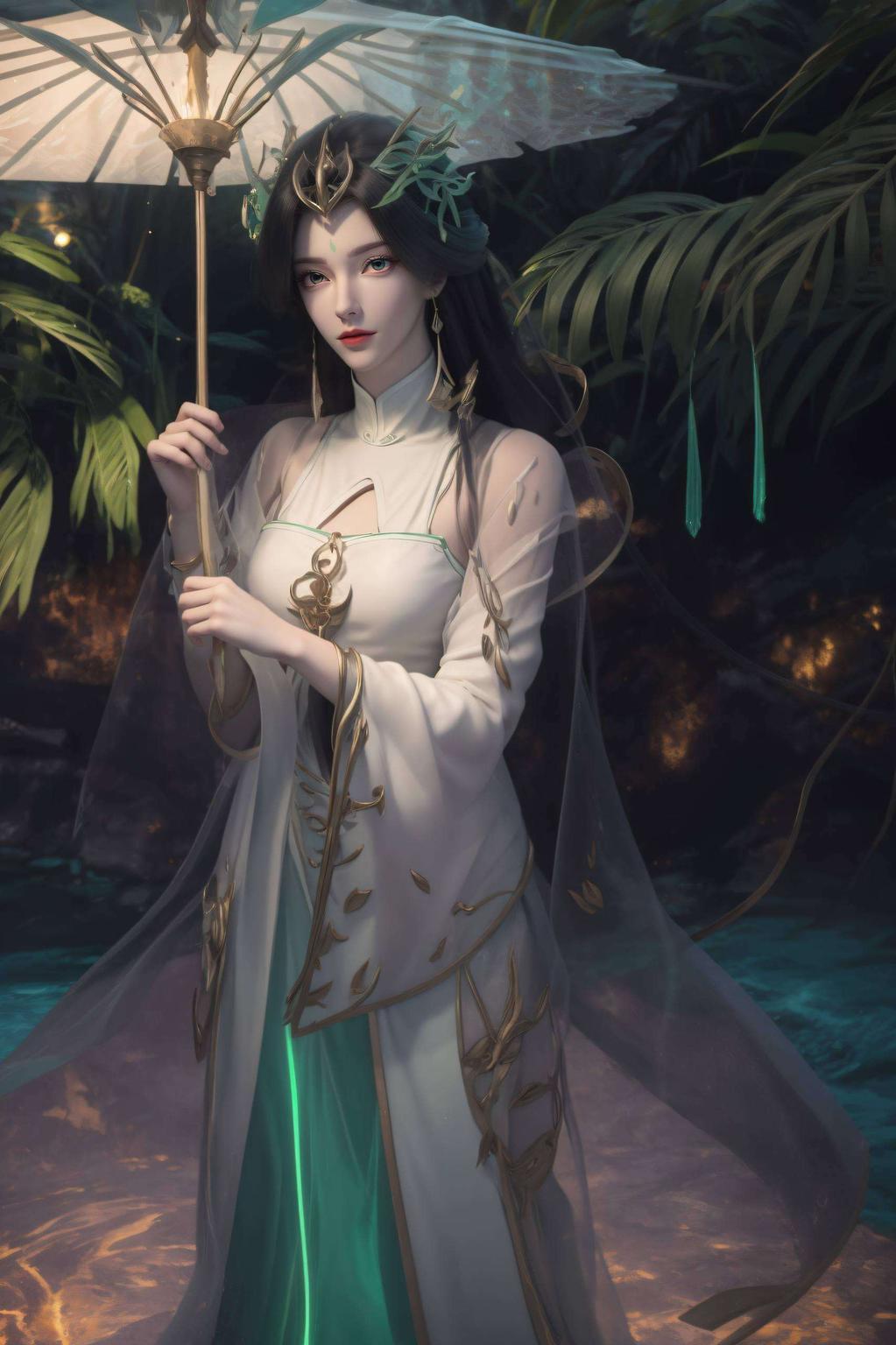 将静态国漫女主的柔美与科技的灵动完美融合为你的桌面带来一抹清新的国漫风情