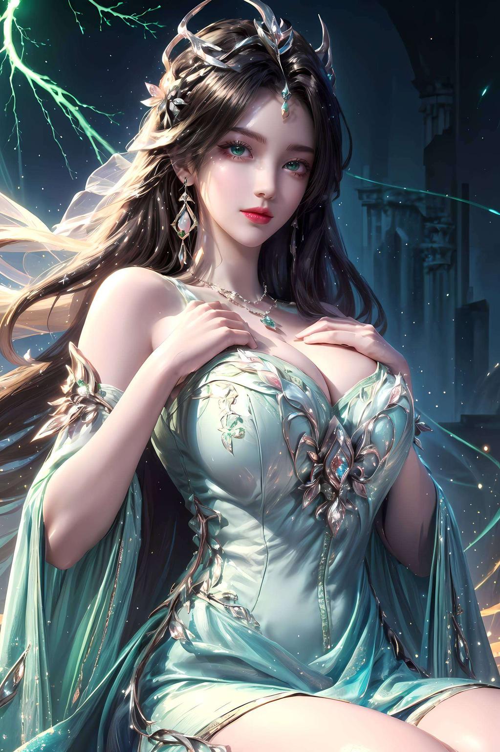融合了AI国漫美女的波普艺术风格柳神高清壁纸全身横屏